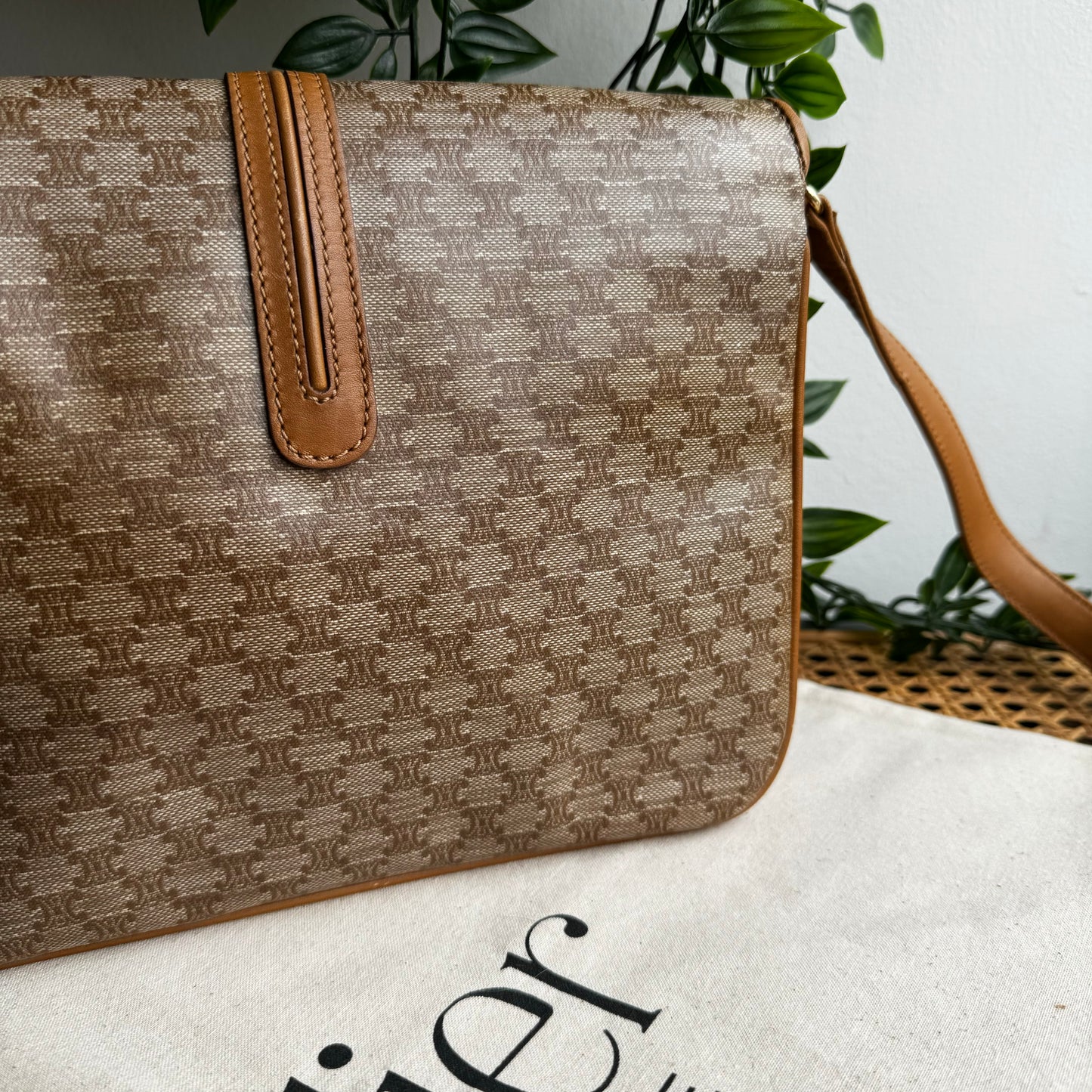 Celine Vintage Triomphe Shoulder Bag