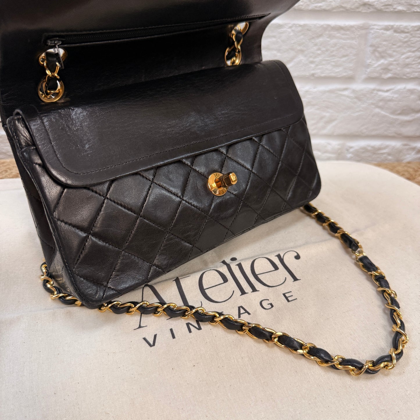 Chanel 1986 Black Classic Double Flap Small