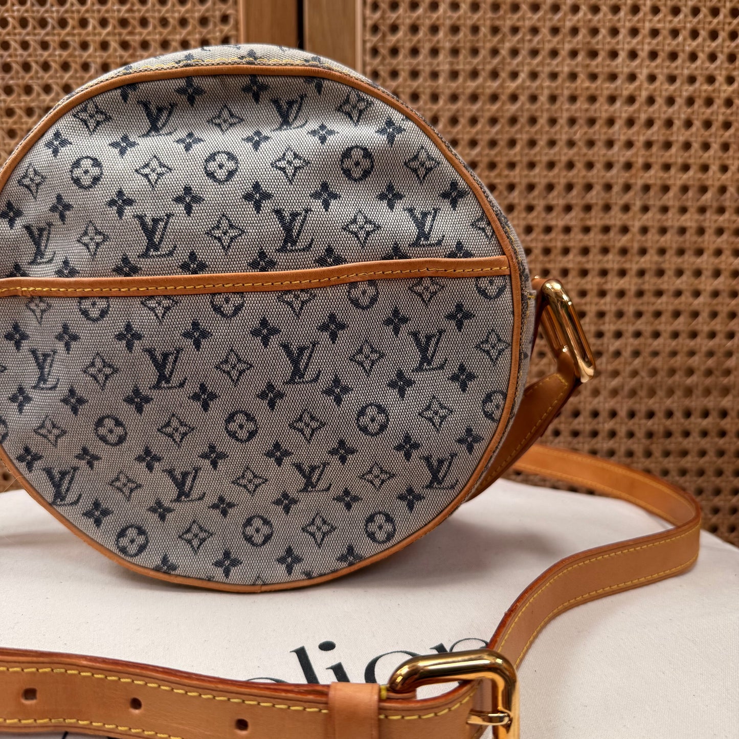 Louis Vuitton 2000 Monogram Denim Blue Jeanne GM