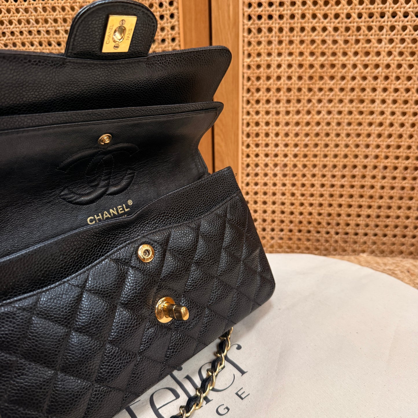 Chanel Rare 2006 Caviar Black Classic Double Flap Small