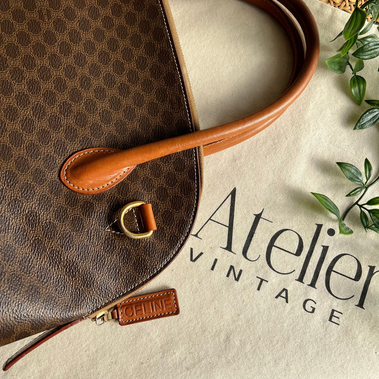 Celine Macadam Brown Dome Bag