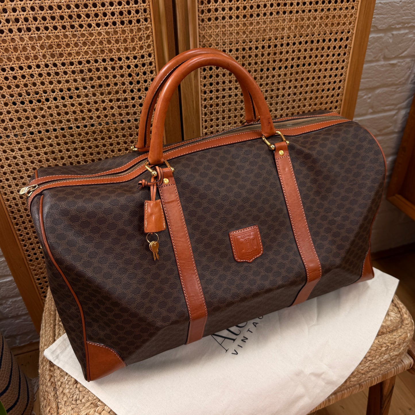 Celine 1990s Macadam Travel Bag