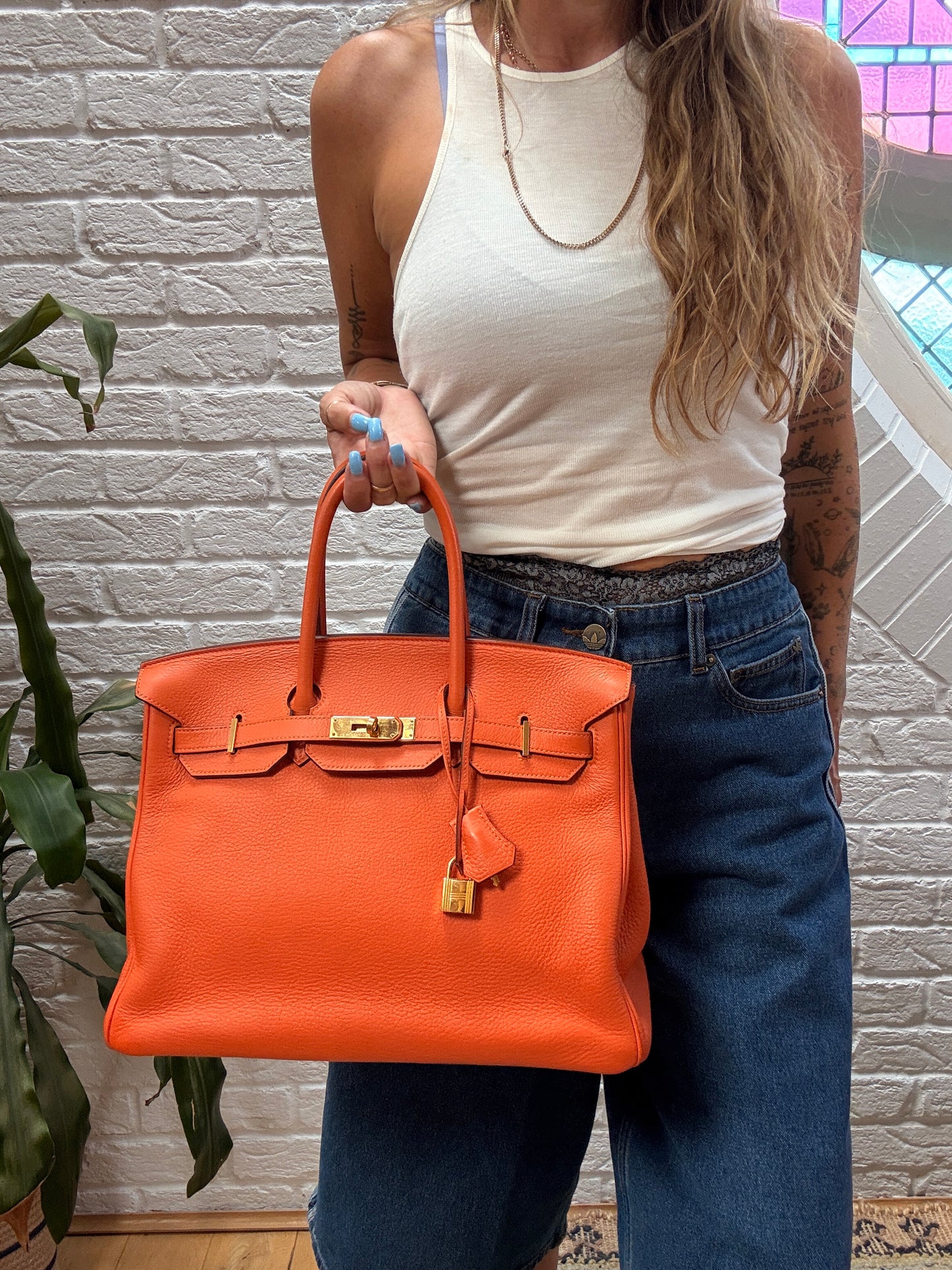 Hermes Birkin 35 Clemence Leather 2011