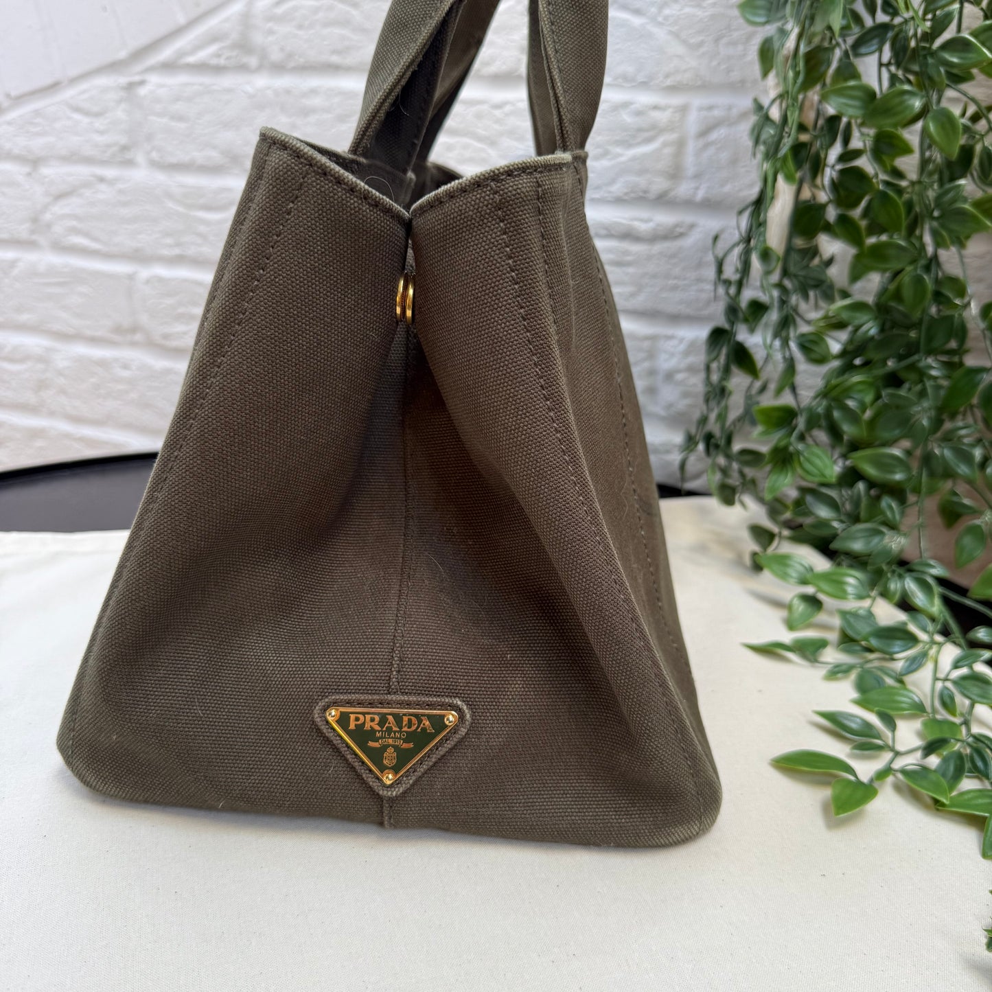 Prada 1990s Prada Canapa Canvas Tote