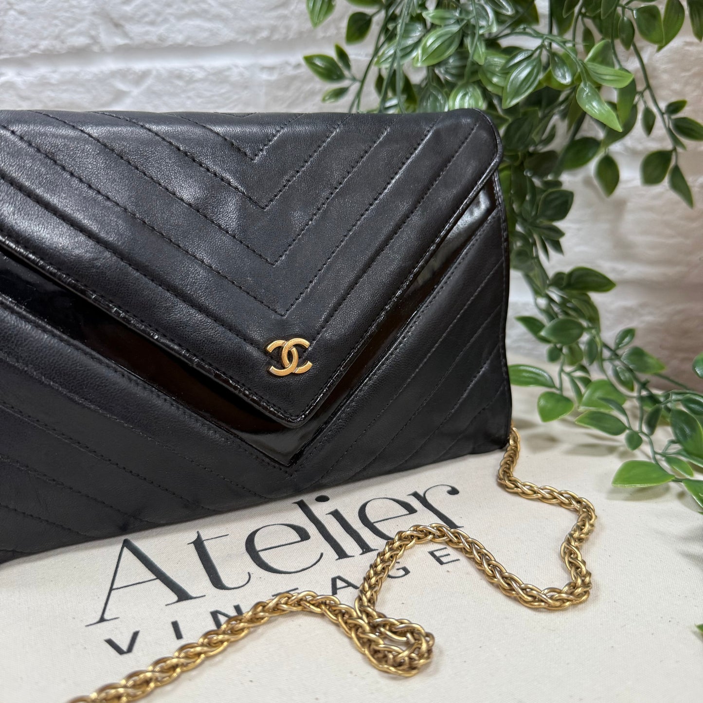Chanel 1986 Chevron Envelope Flap