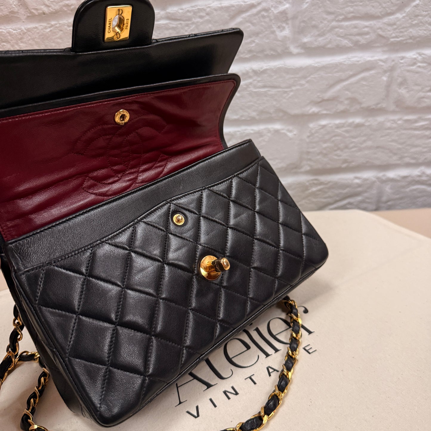 Chanel 1986 Black Classic Double Flap Small