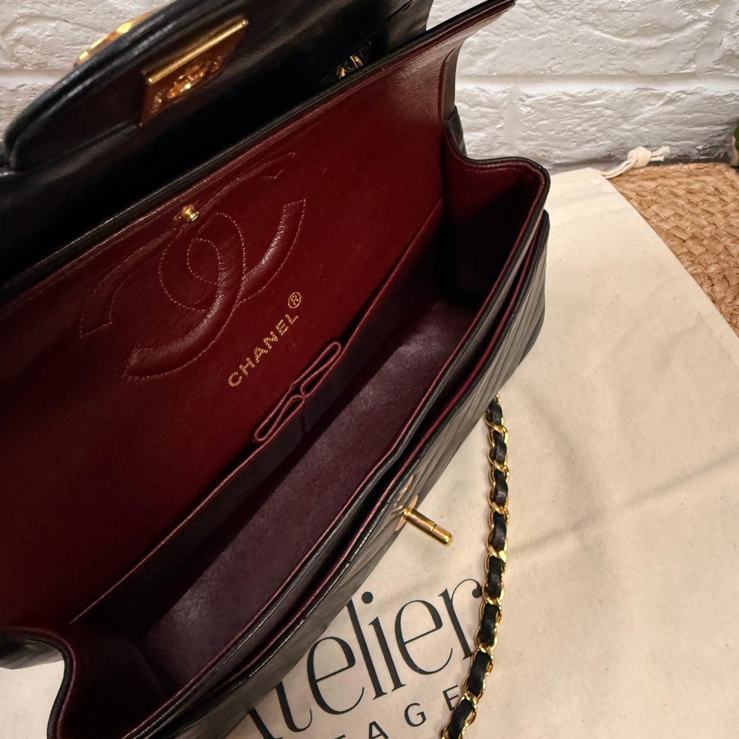 Chanel 1991 Rare & Limited Edition Chevron Classic double flap medium