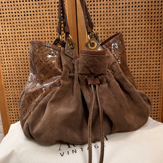 Louis Vuitton 2009 Limited Edition Suede & Vernis Iris Tote