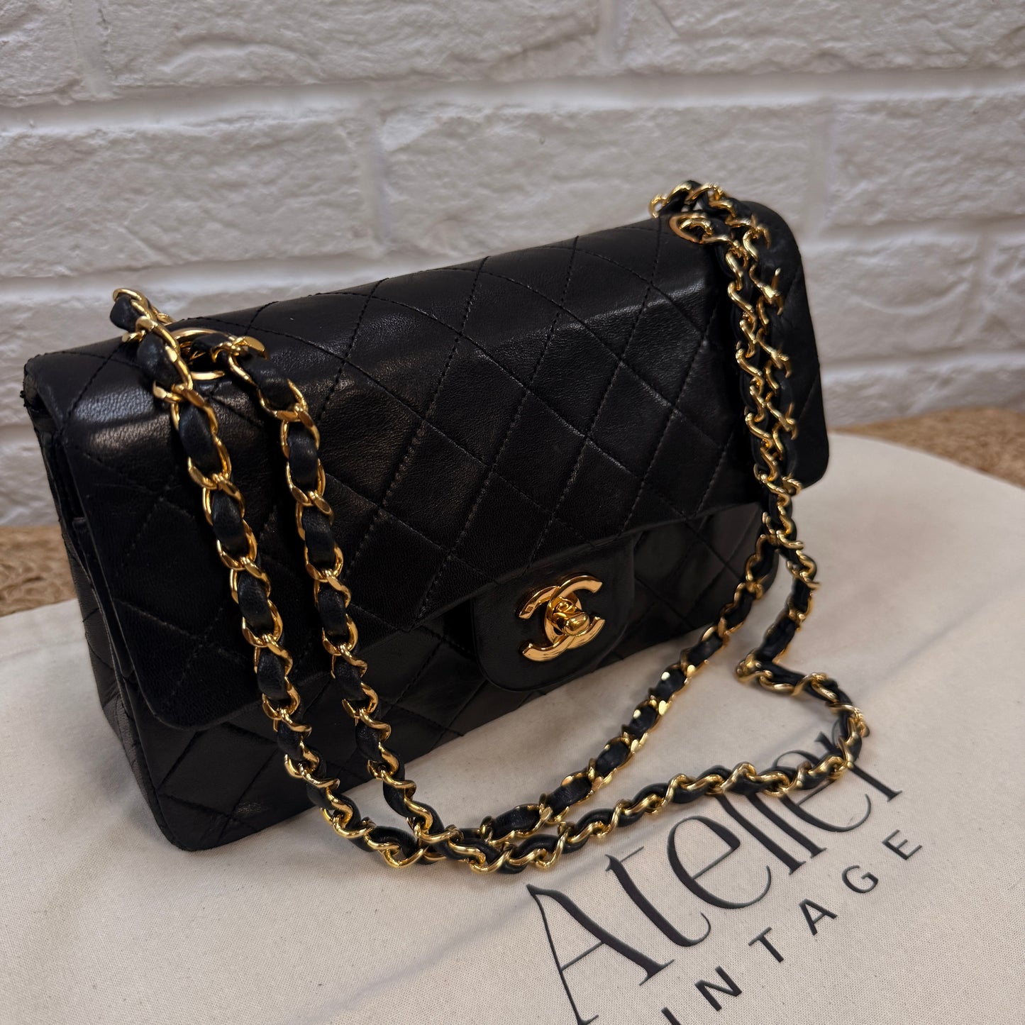 Chanel 1986 Black Classic Double Flap Small