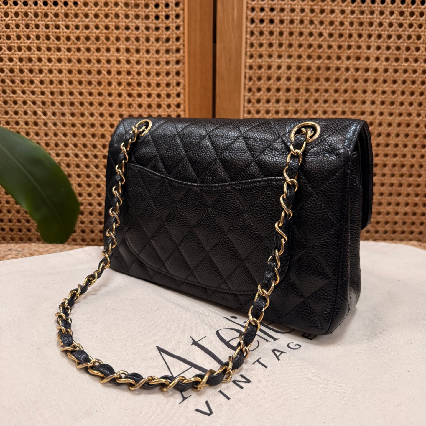 Chanel Rare 2006 Caviar Black Classic Double Flap Small