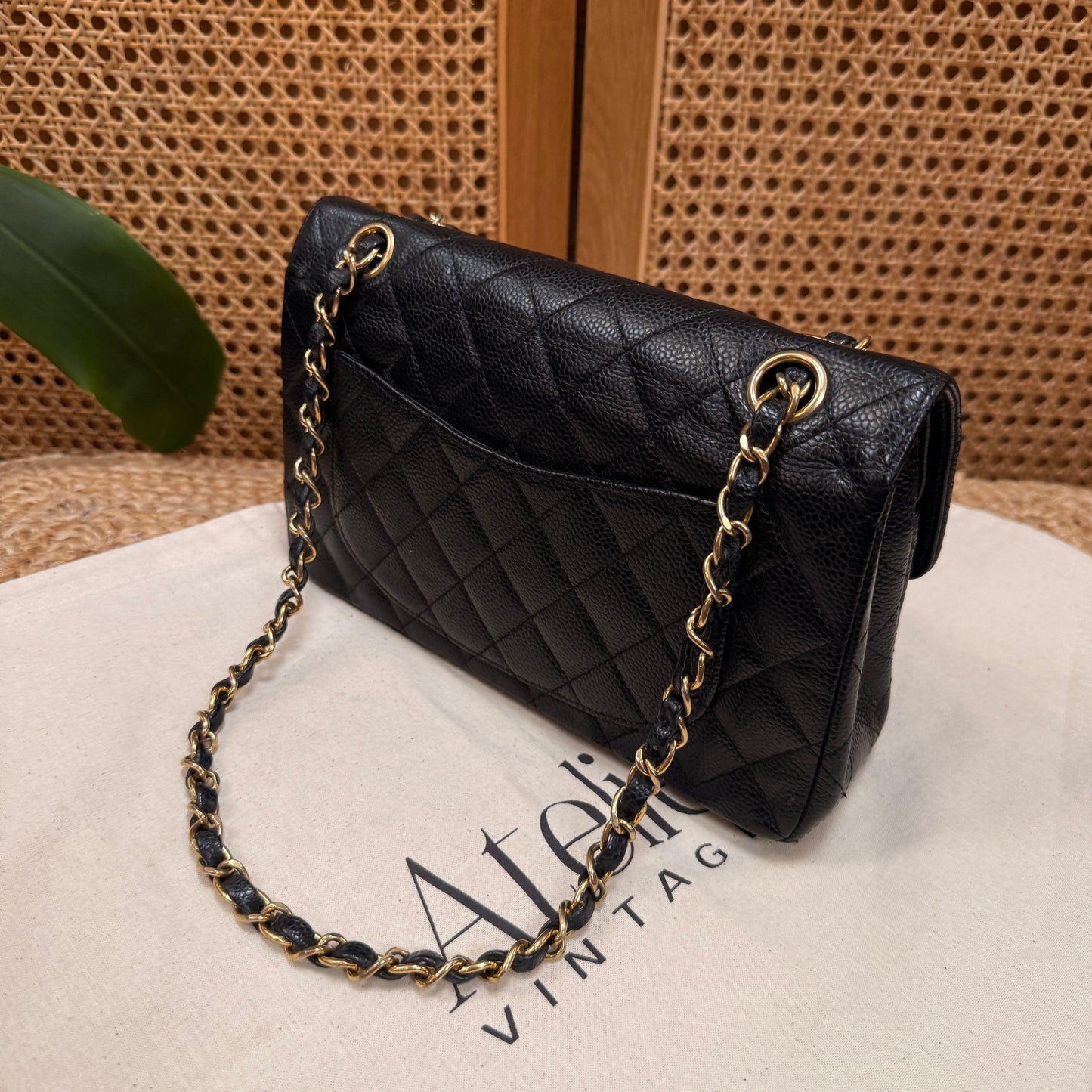 Chanel Rare 2006 Caviar Black Classic Double Flap Small