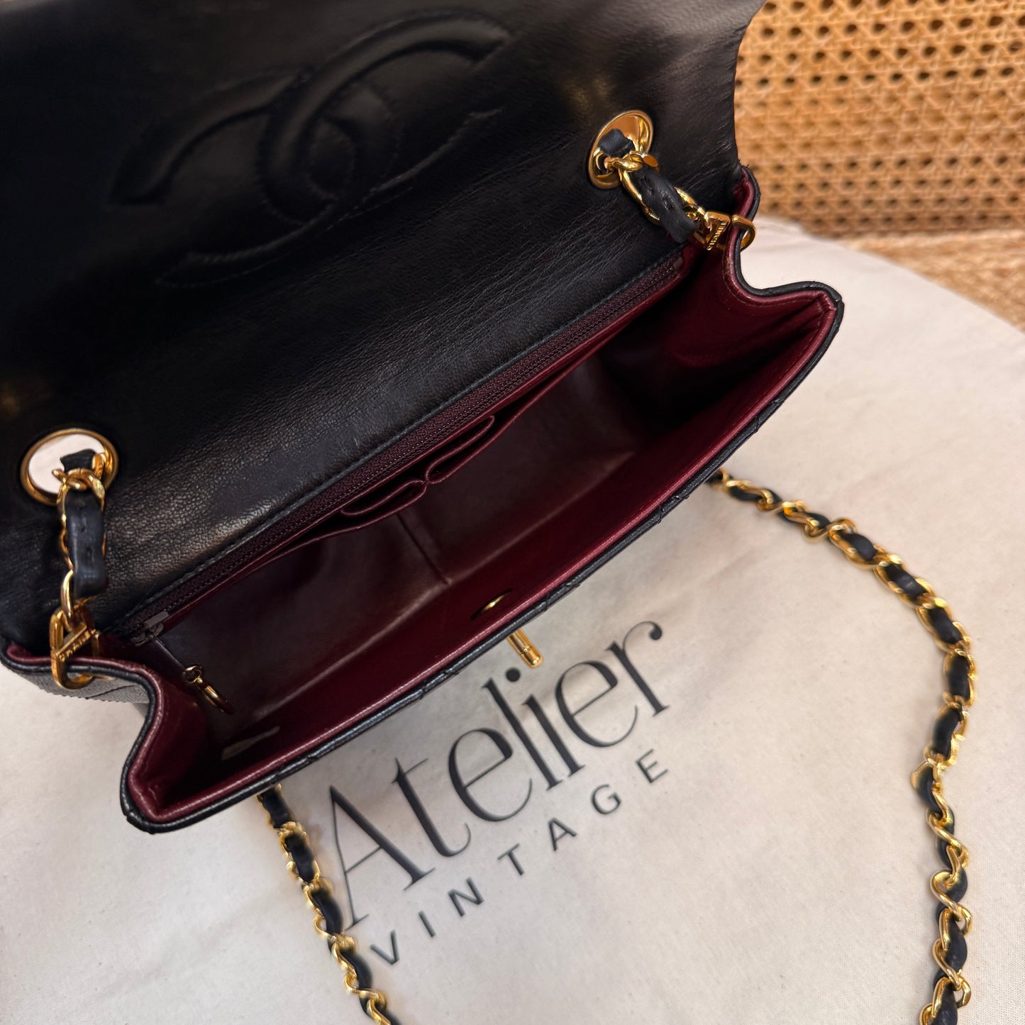 Chanel 1989 Classic Square Single Flap Medium black