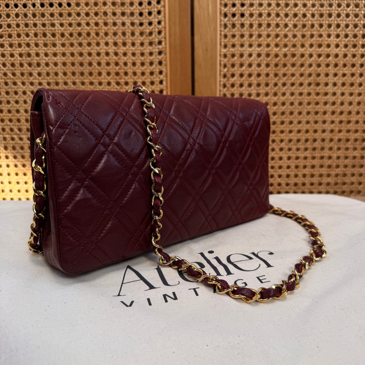 Chanel Ultra Rare Early 1980s Double Quilted Single Full Flap