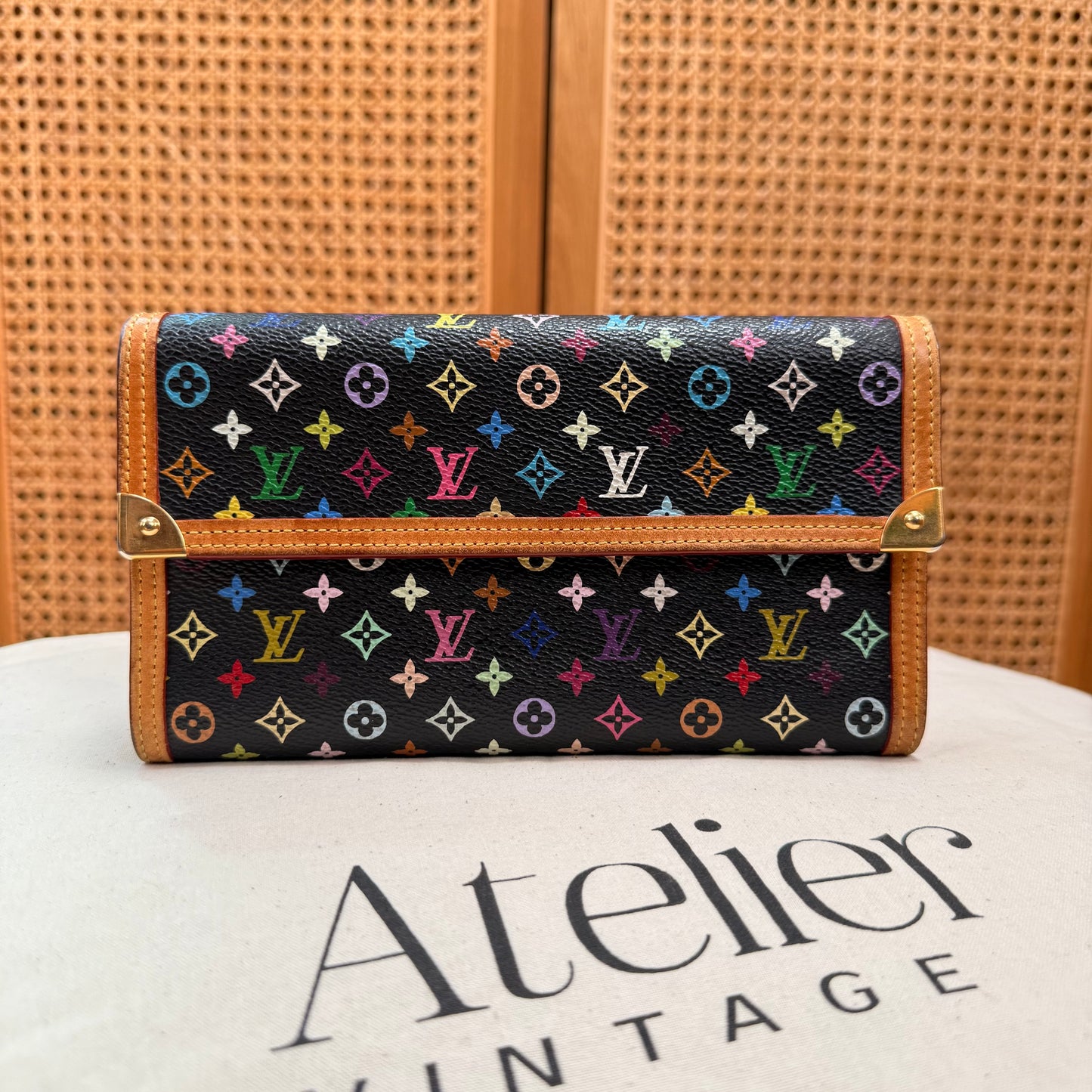 Louis Vuitton 2003 Murakami Multicolor black International Purse