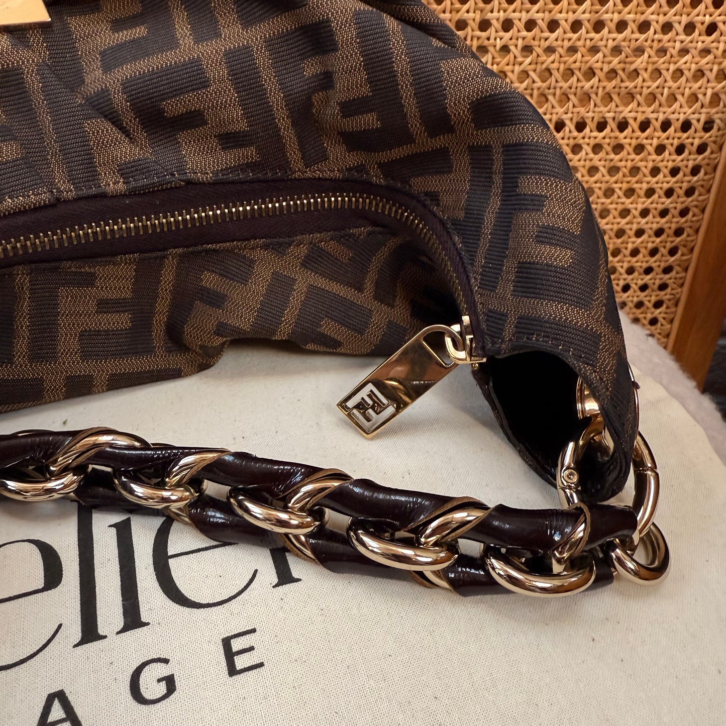 Fendi 1990s Mia Mamma Hobo Tote