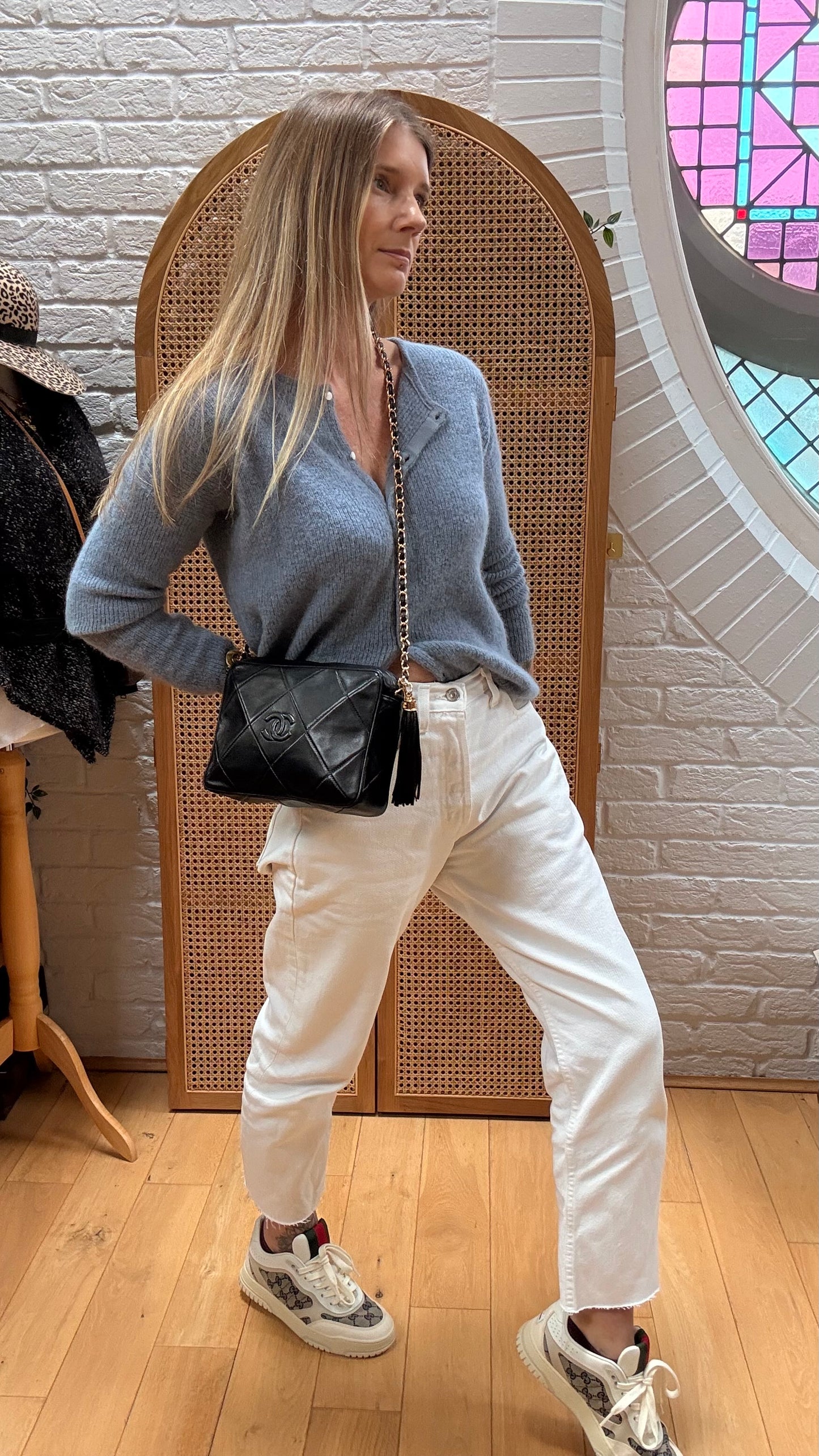 Chanel 1986 CC Quilted Black Tassel Camera bag