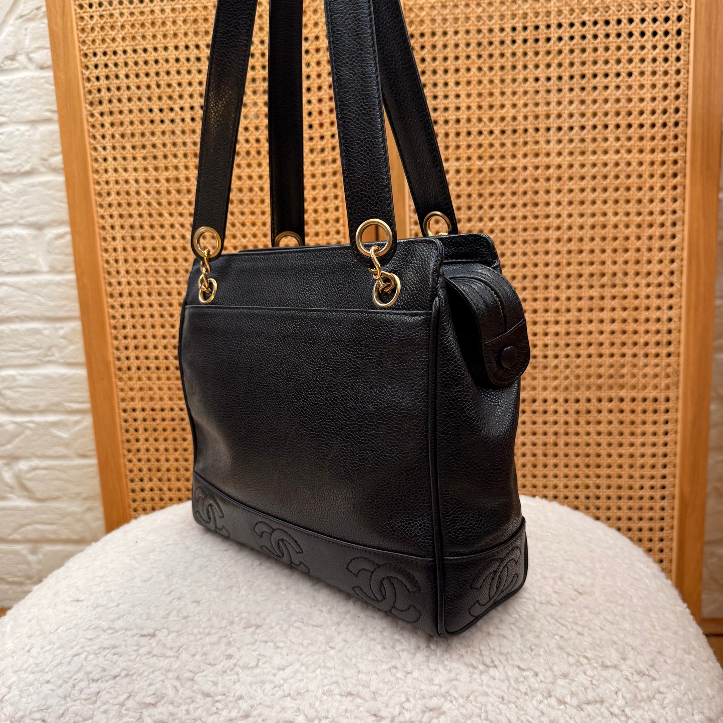 Chanel 1994 Triple CC Caviar Tote