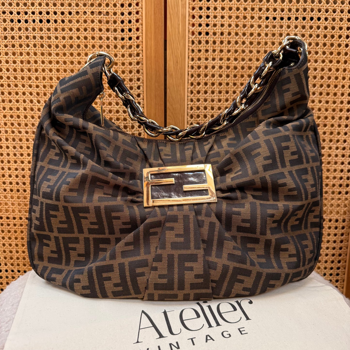 Fendi 1990s Mia Mamma Hobo Tote