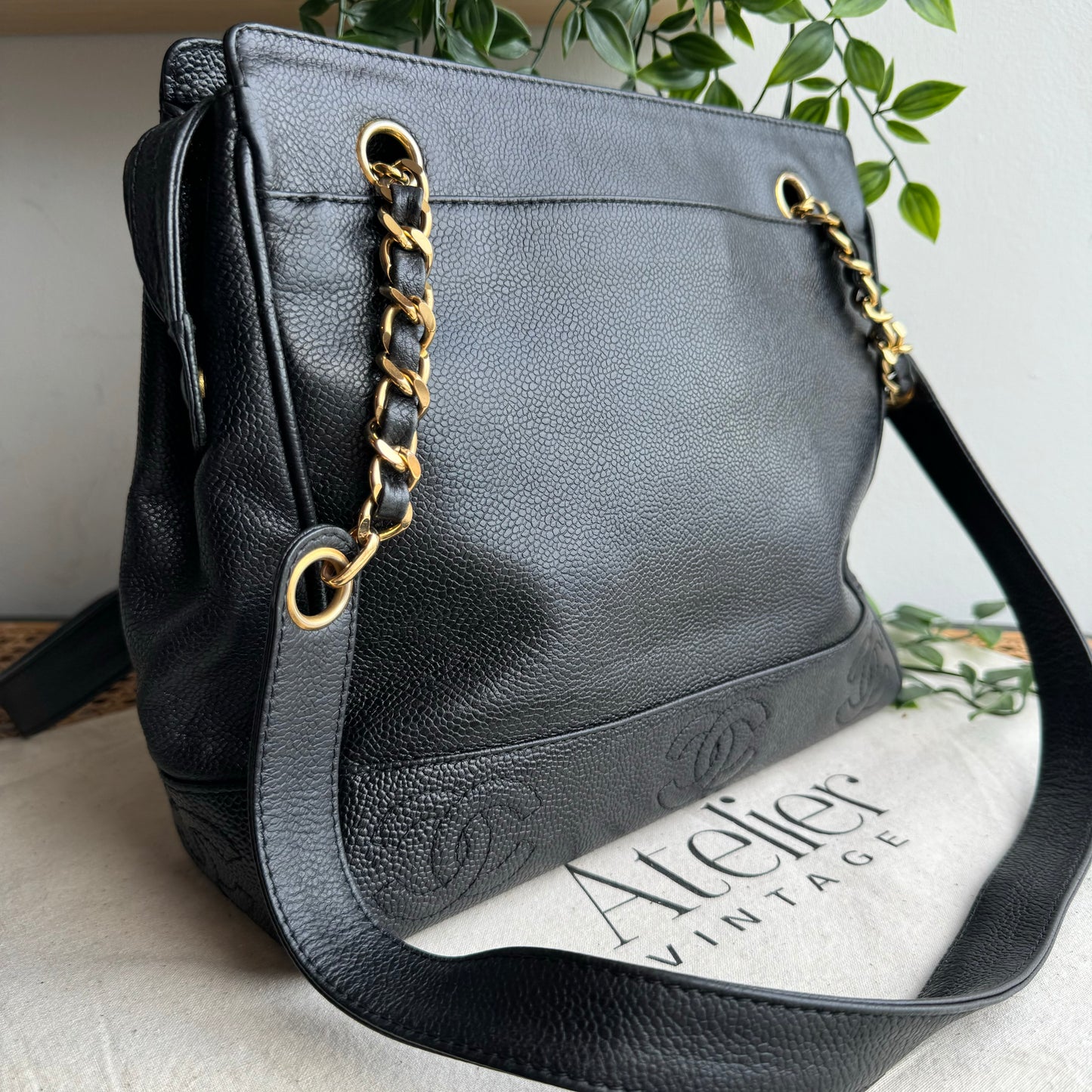 Chanel 1996 Triple CC Caviar Tote