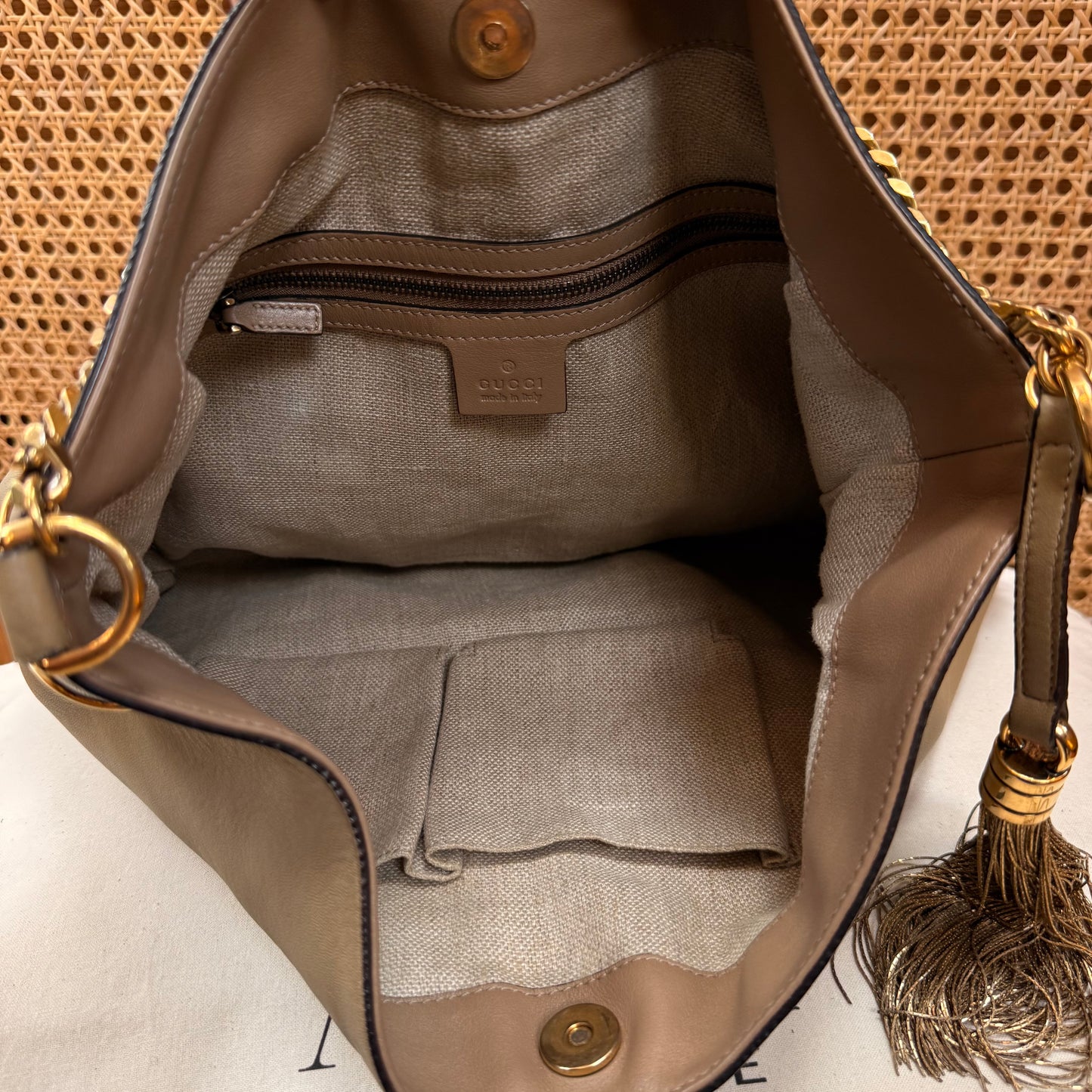 Gucci 1970 Tassel Hobo Tote