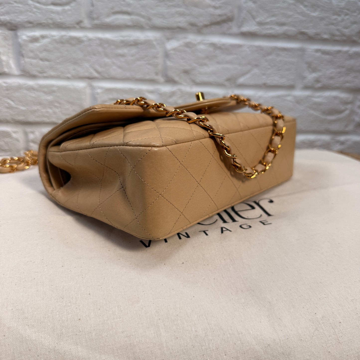Chanel 1997 Beige Classic Double Flap Small