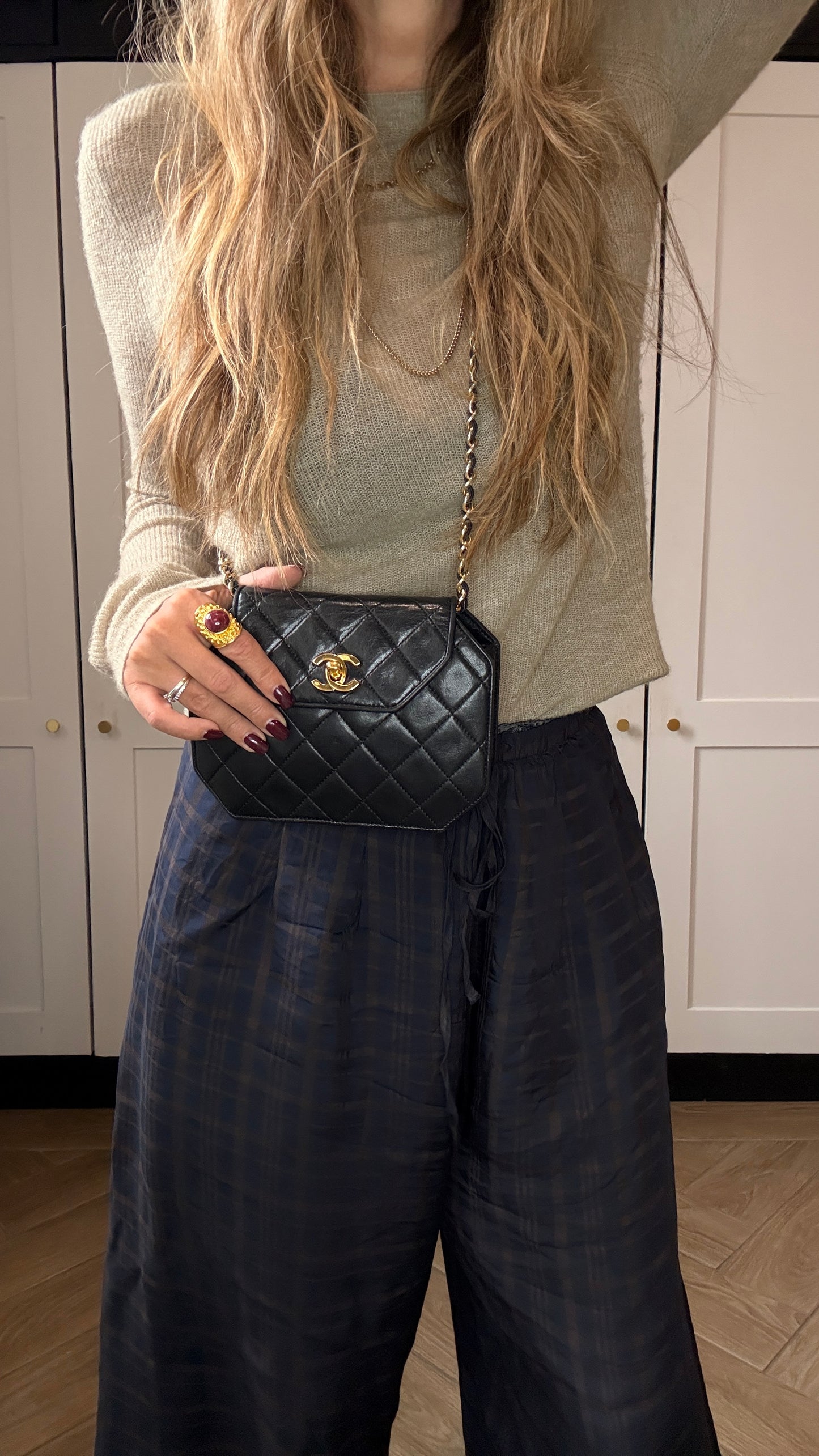 Chanel 1989 Rare Octagon Single Flap