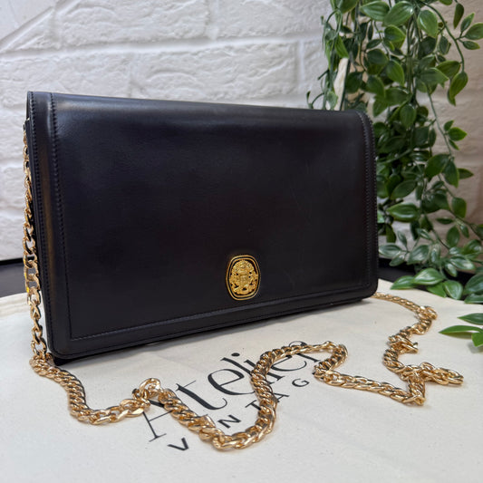 Celine 1980s Celine Triomphe two way leather bag