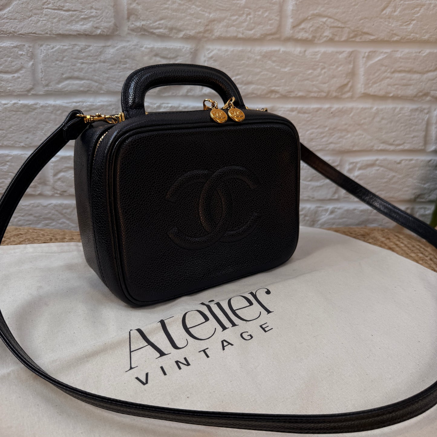 Chanel 1996 Vanity Style Two Way bag with pouch