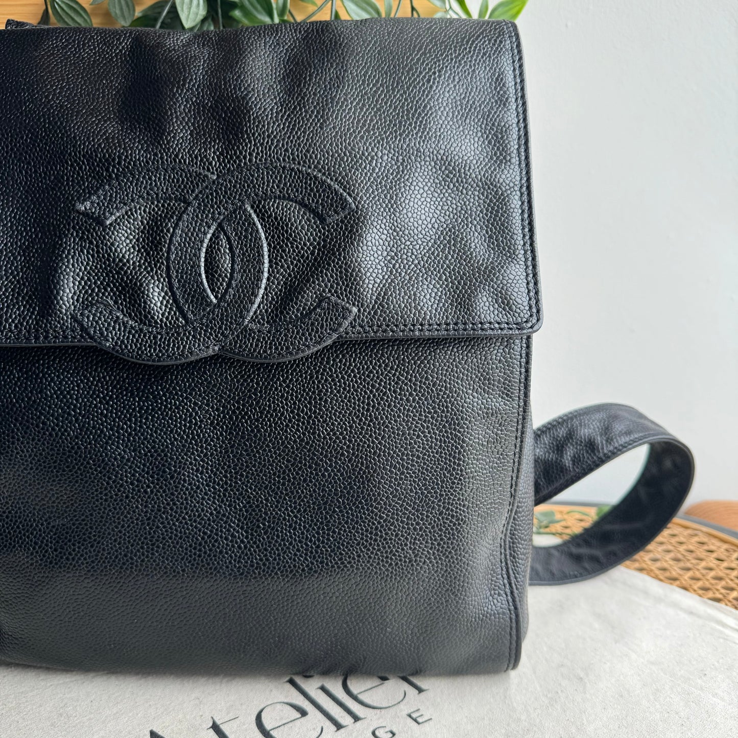 Chanel 2000 CC Quilted Caviar Back Pack