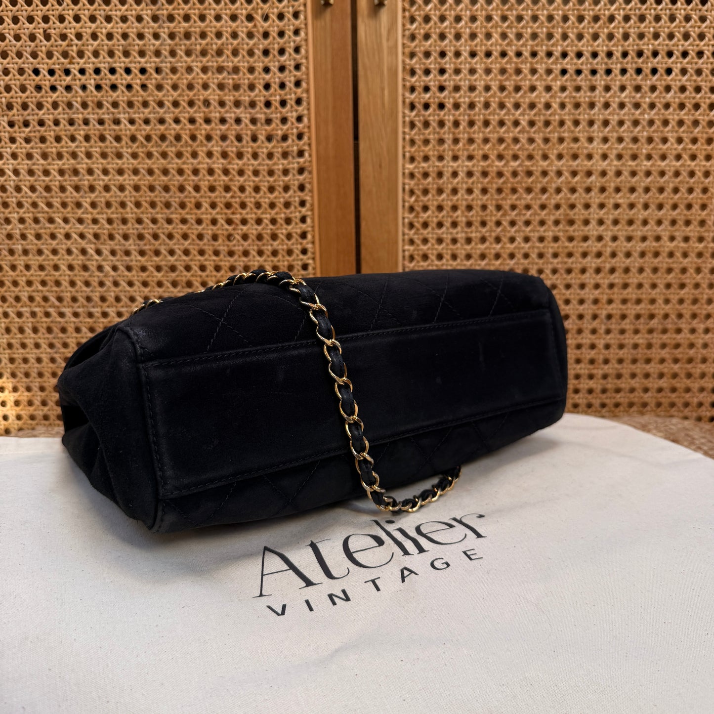 Chanel Rare 1997 Large Suede Single Flap