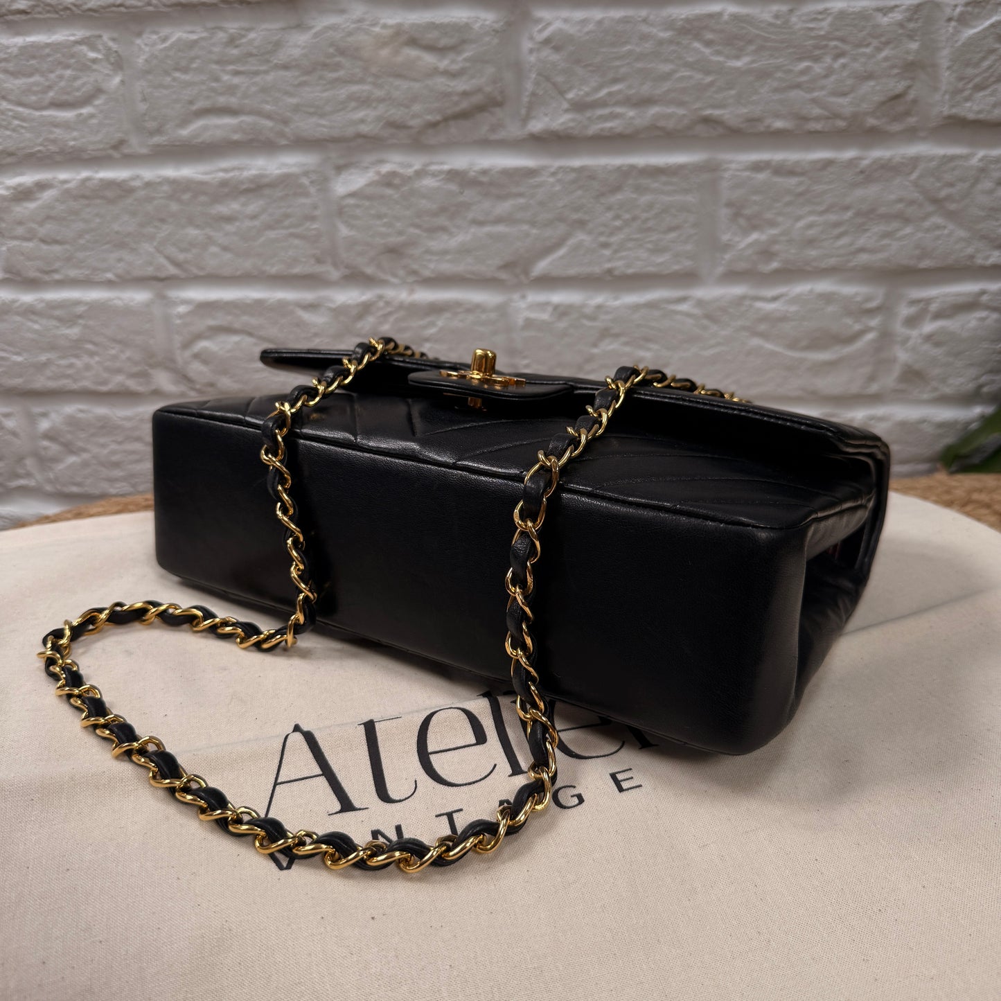 Chanel 1991 Rare & Limited Edition Chevron Classic double flap medium