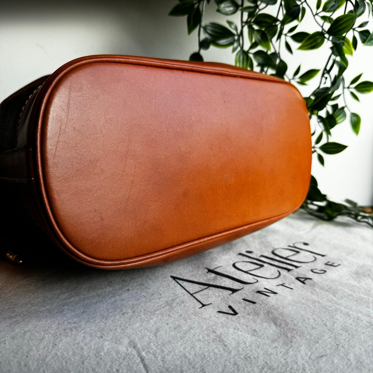 Celine Brown Macadam Bucket Bag