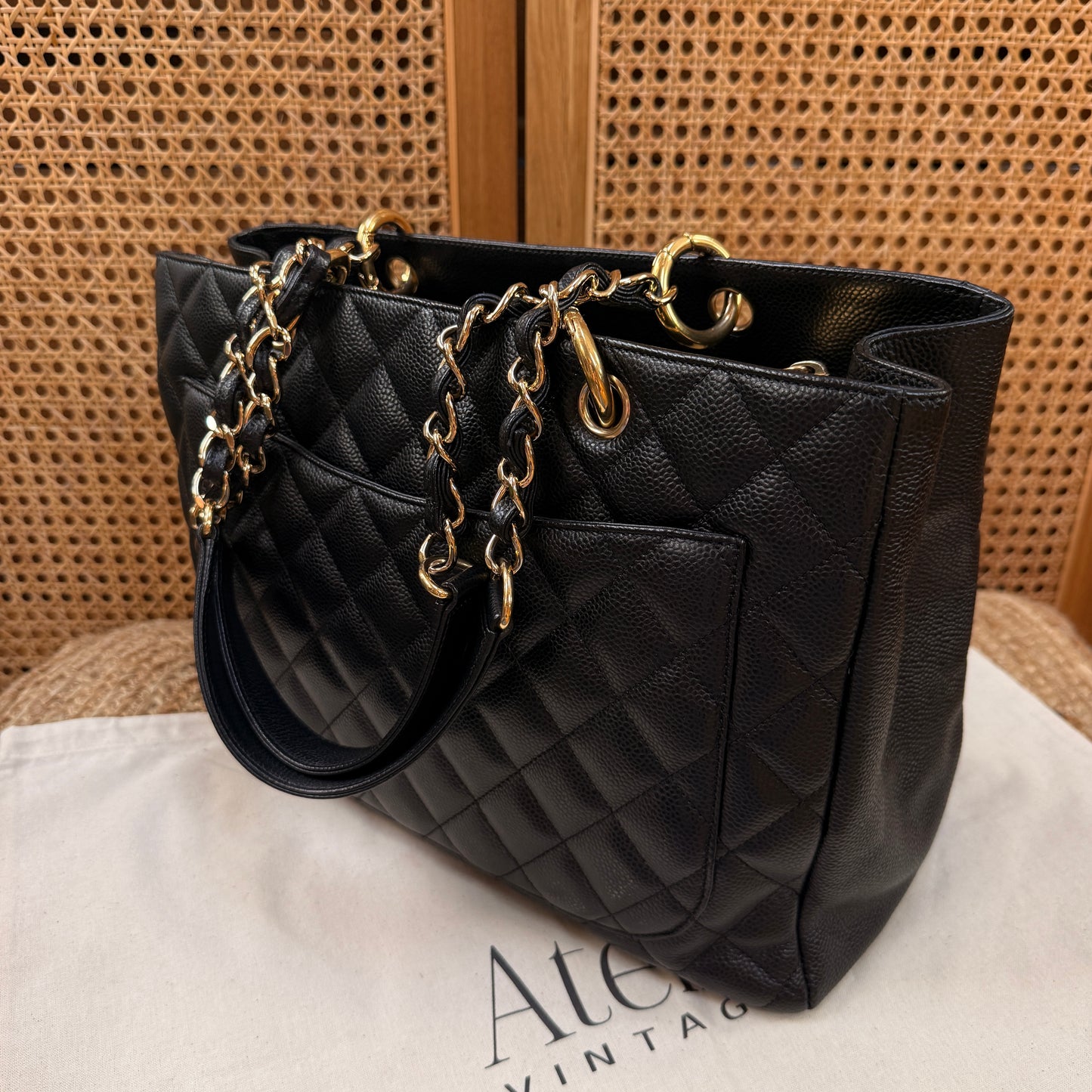 Chanel Classic Black Caviar GST