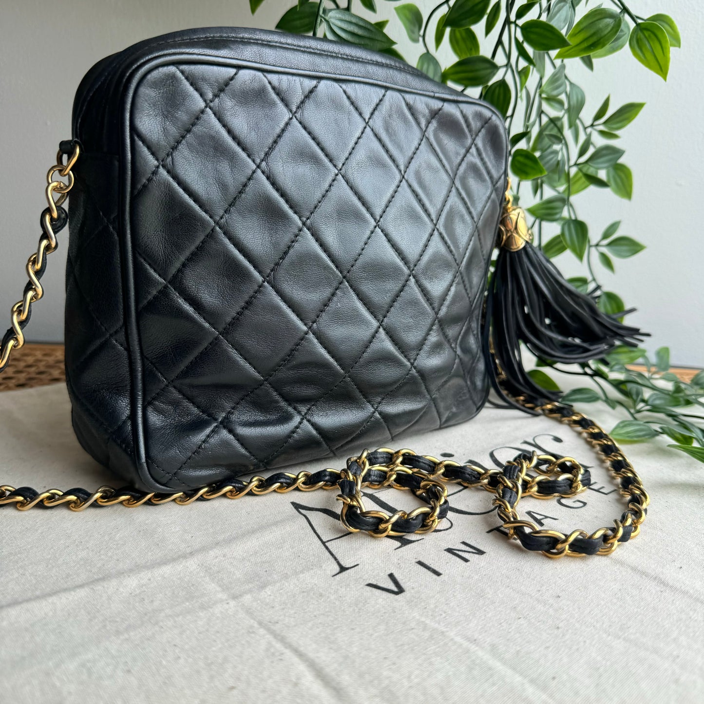 Chanel 1989 Vintage Tassel Camera Bag