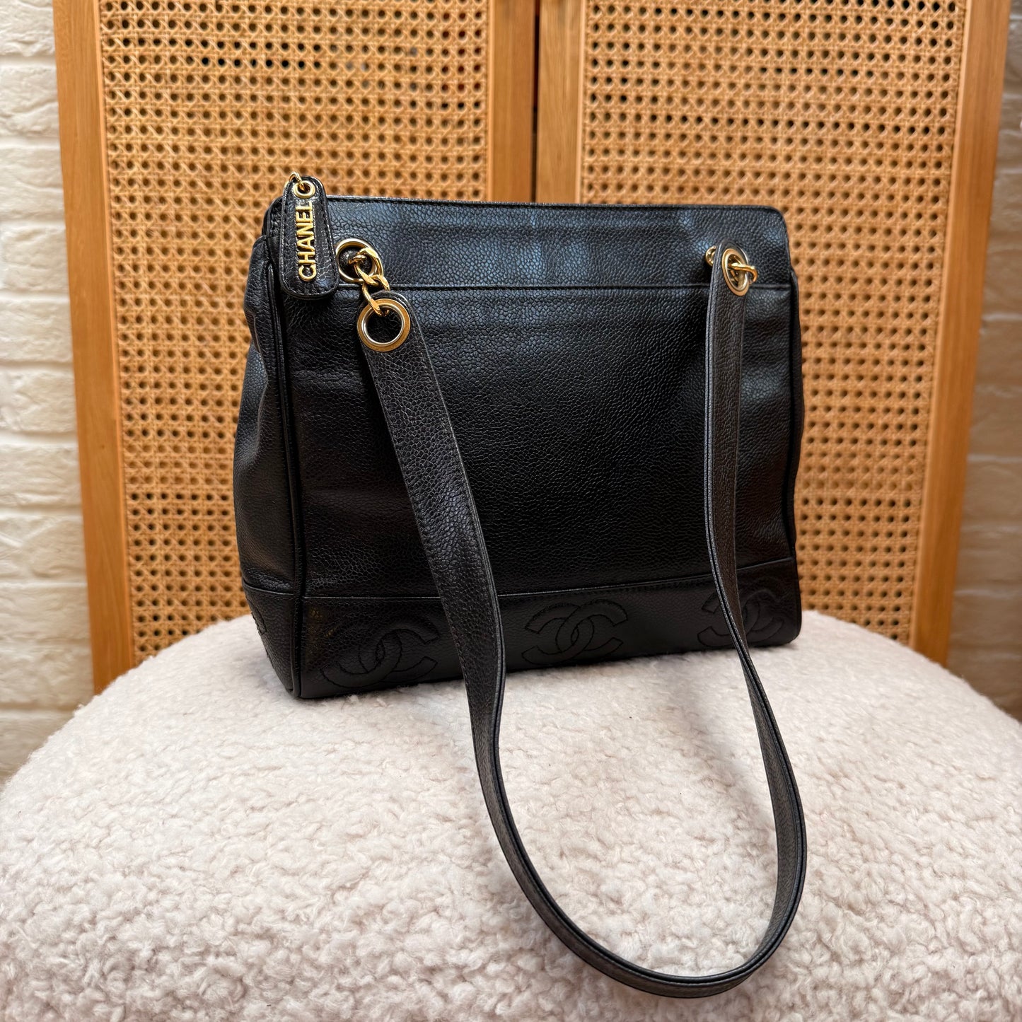 Chanel 1994 Triple CC Caviar Tote
