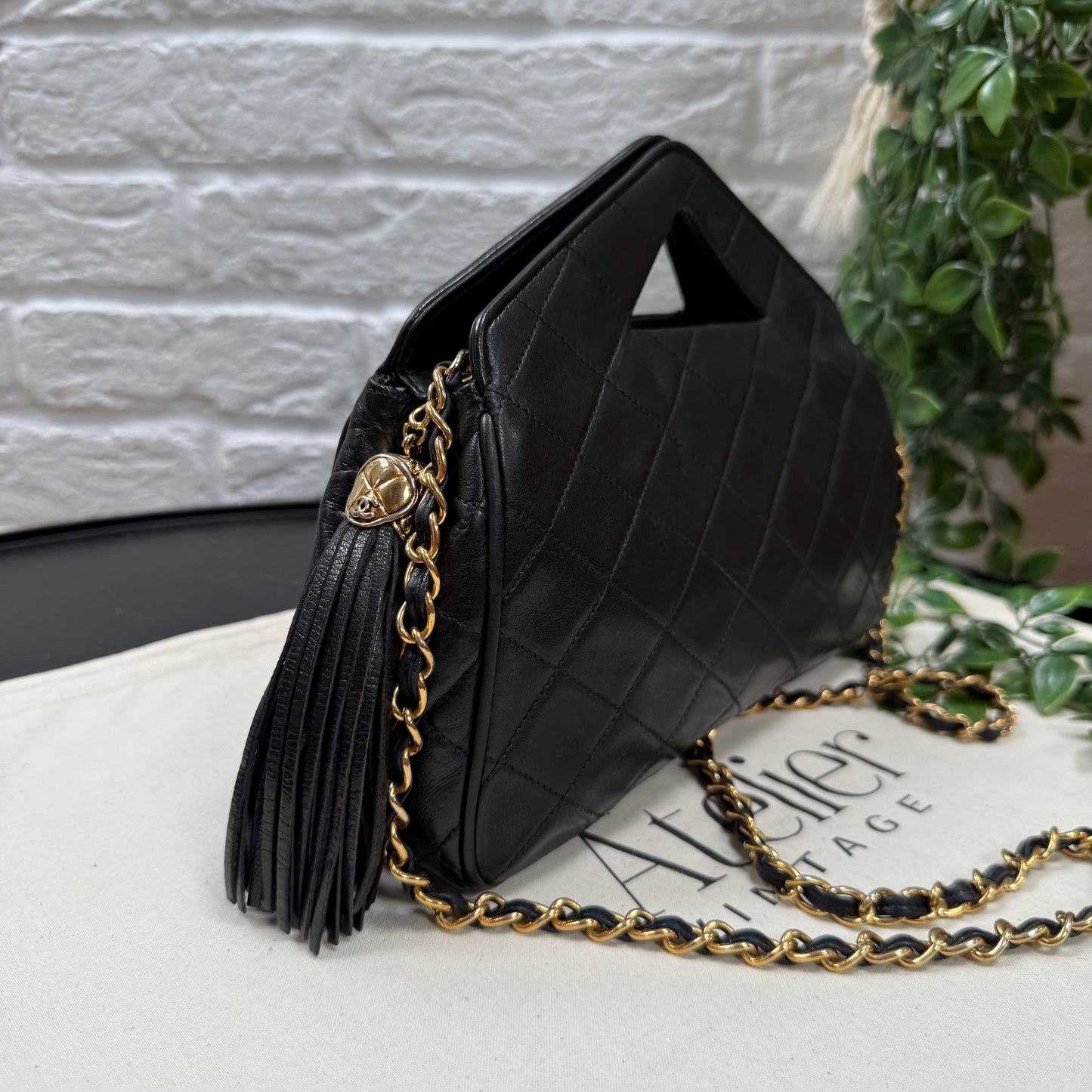 Chanel 1989 Chanel Two Way Top Handle & Cross Body Zip Top