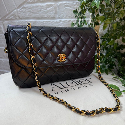 Chanel 1986 Half Moon Single flap with Limited edition CC Turnlock