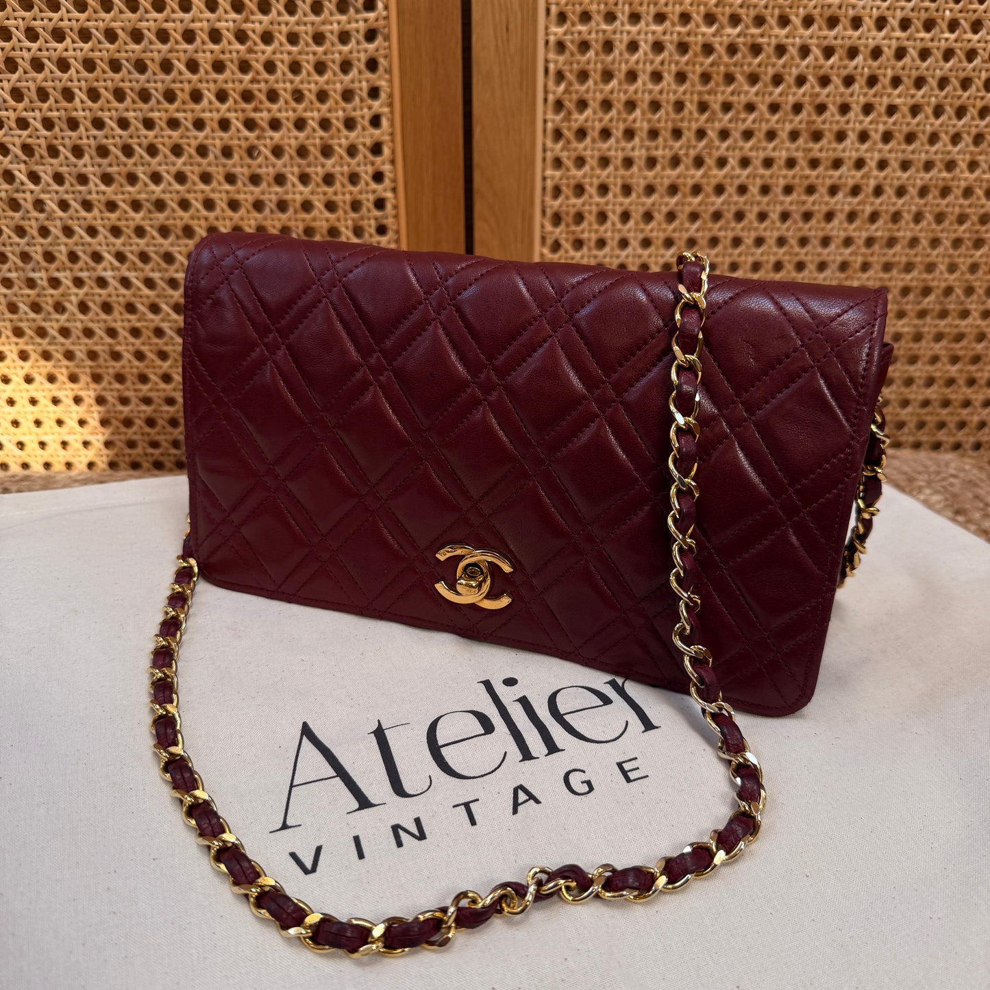 Chanel Ultra Rare Early 1980s Double Quilted Single Full Flap