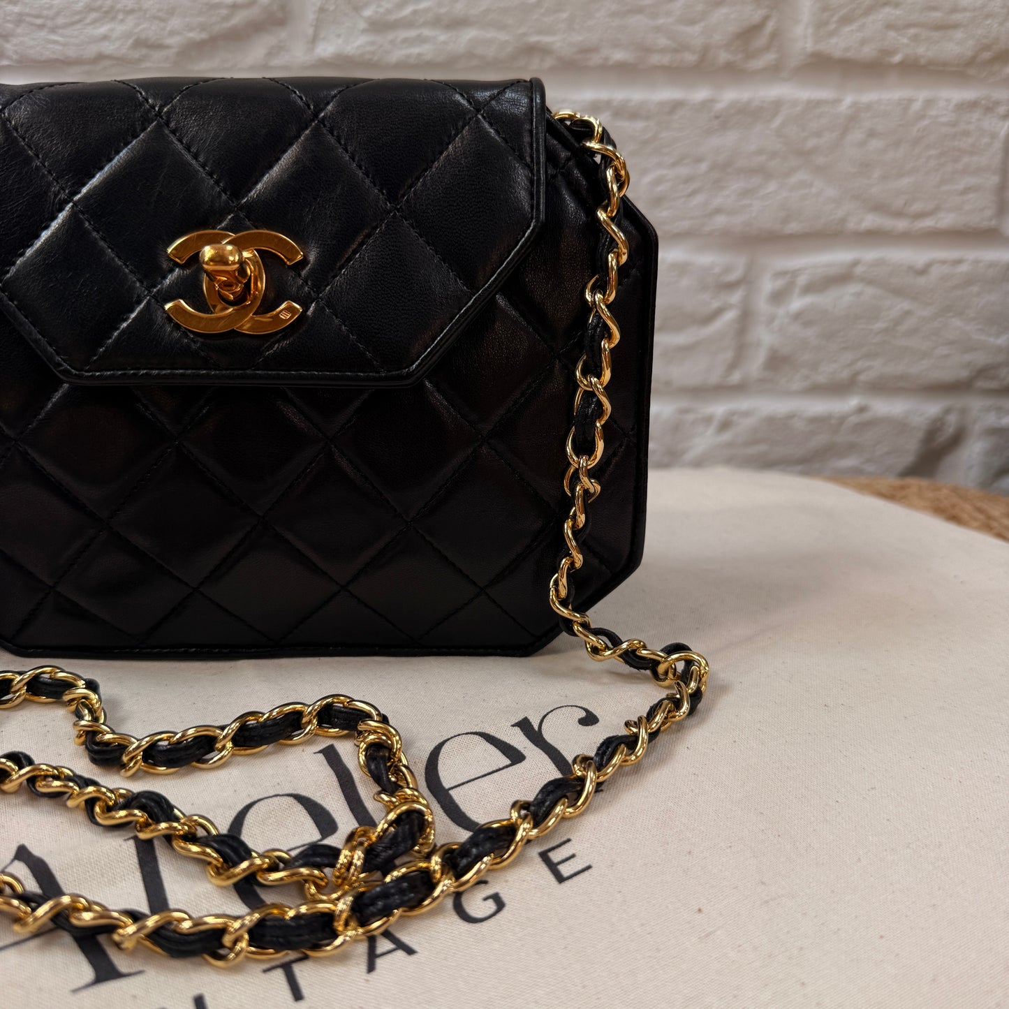 Chanel 1989 Rare Octagon Single Flap