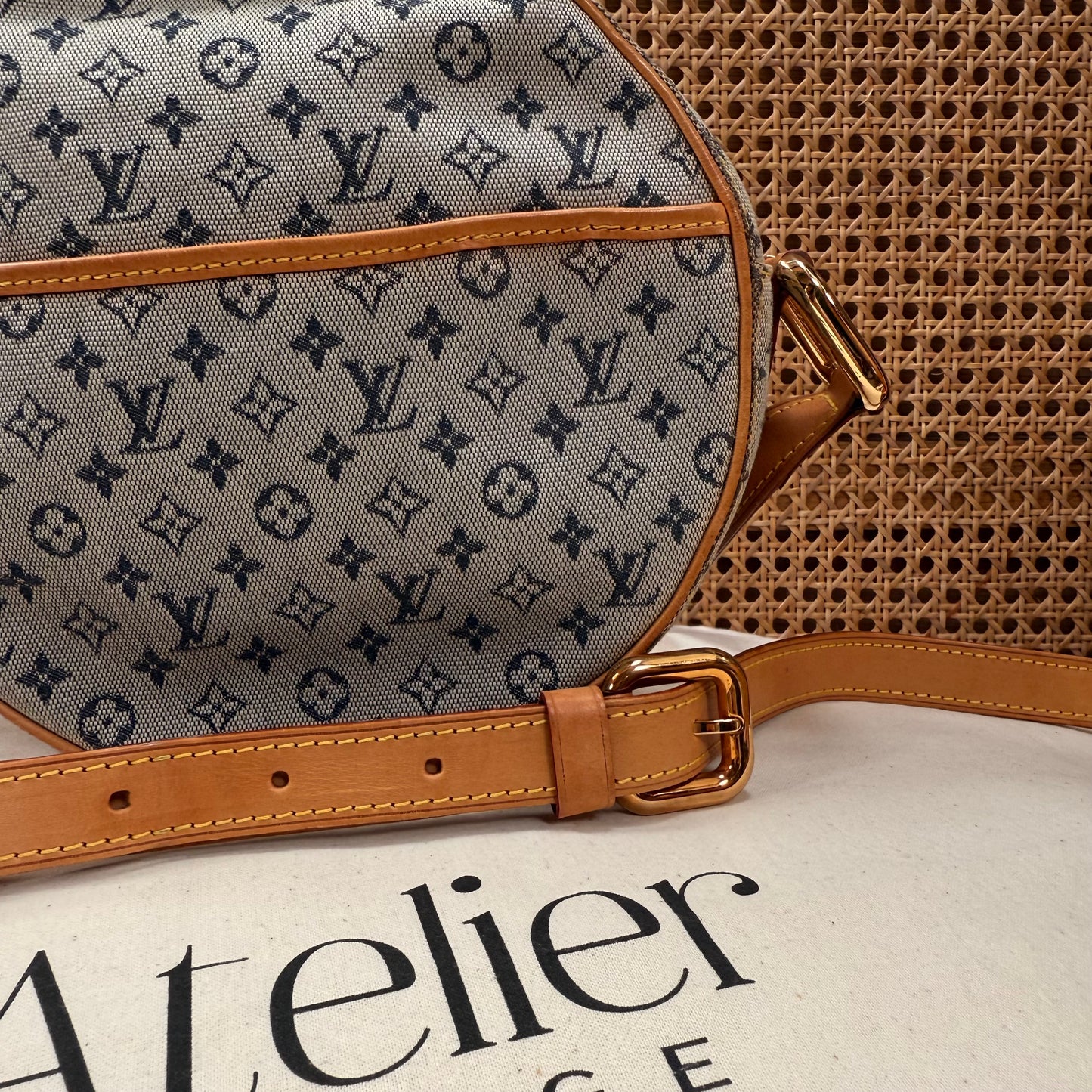 Louis Vuitton 2000 Monogram Denim Blue Jeanne GM