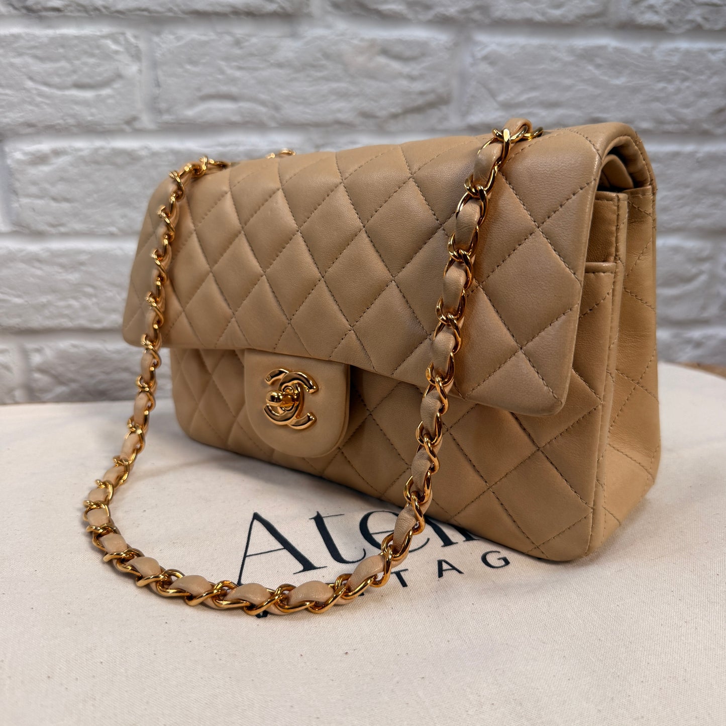 Chanel 1997 Beige Classic Double Flap Small