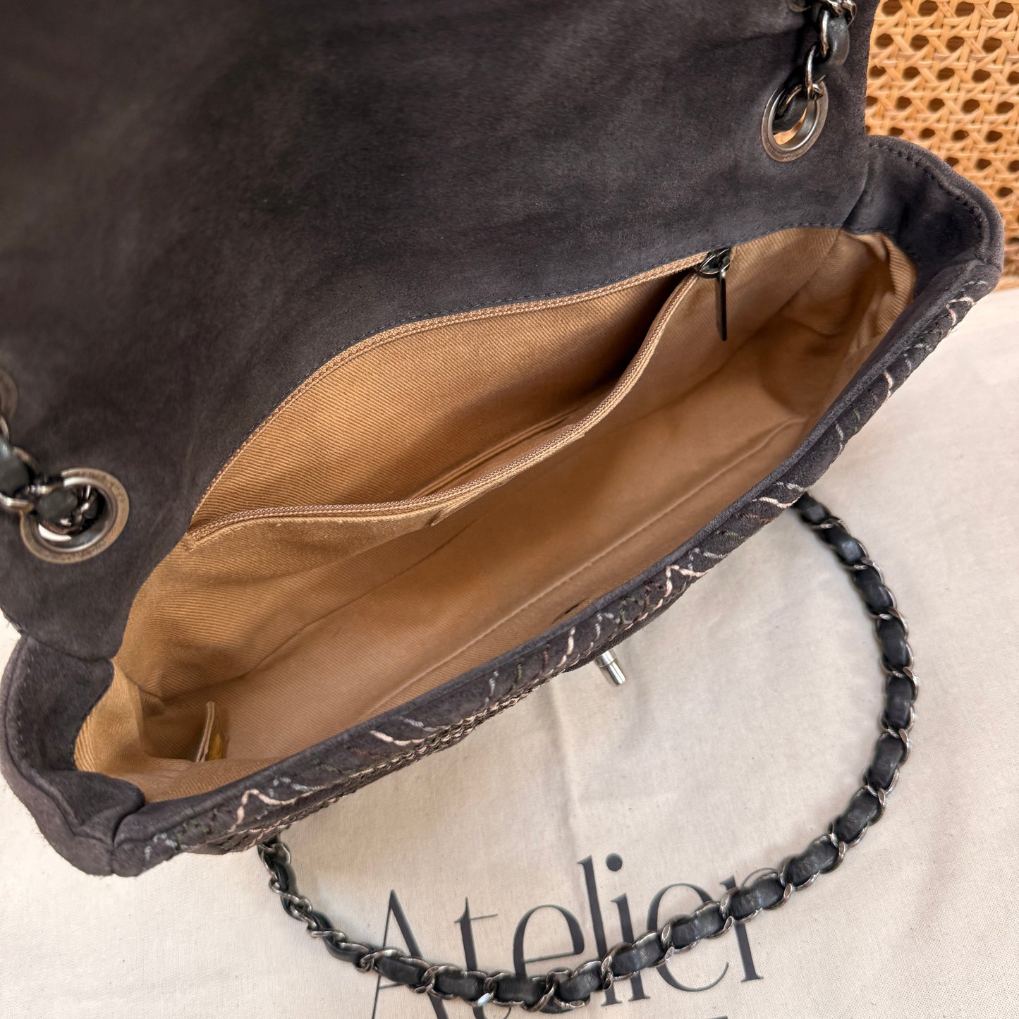 Chanel 2013 Suede Wild Stitch Single Flap