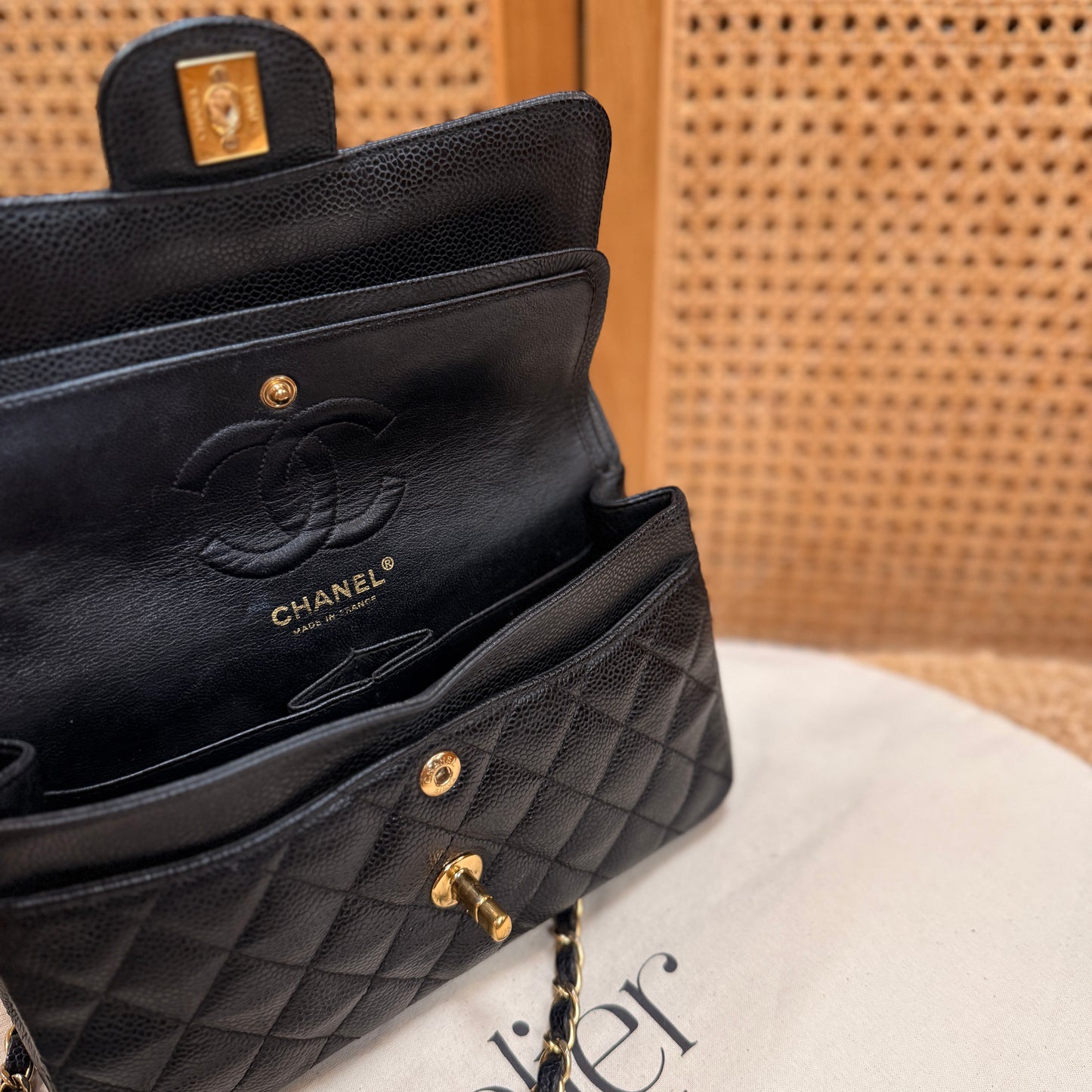 Chanel Rare 2006 Caviar Black Classic Double Flap Small