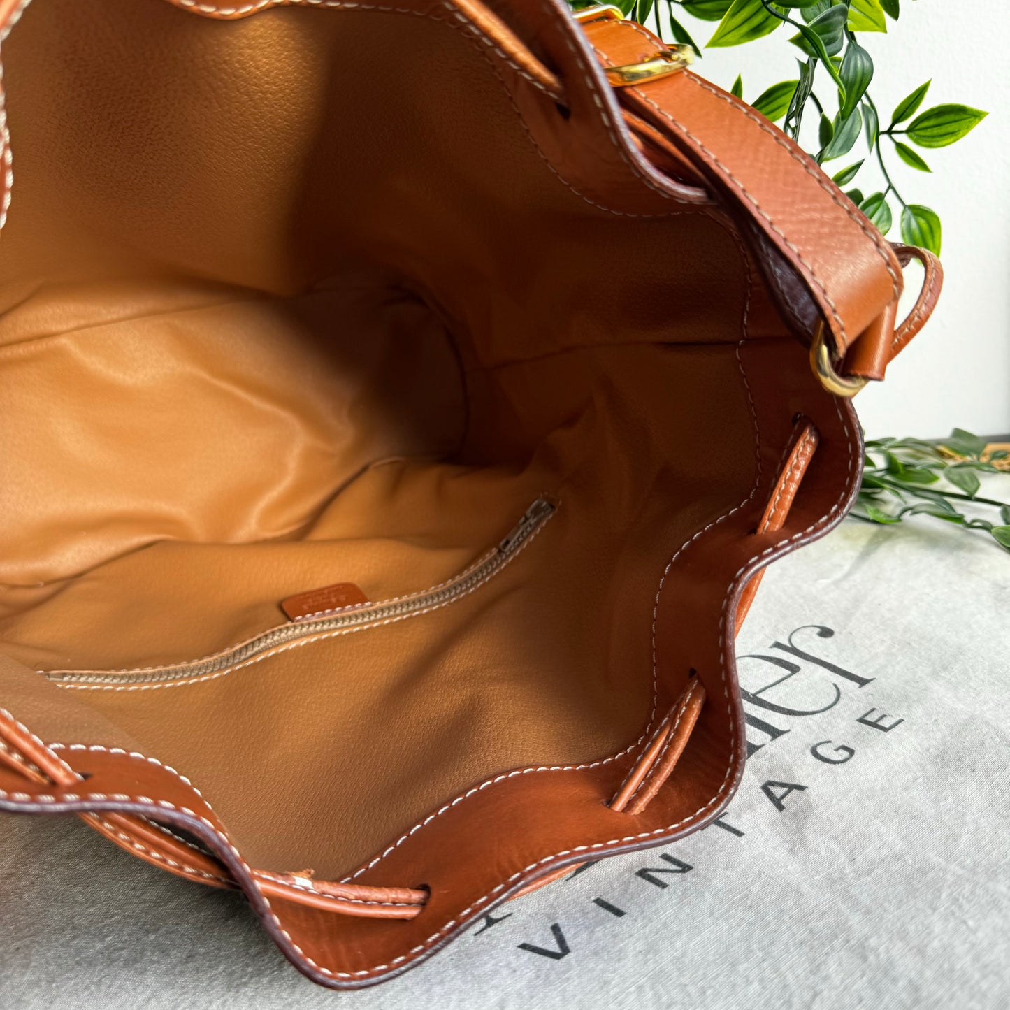 Celine Brown Macadam Bucket Bag