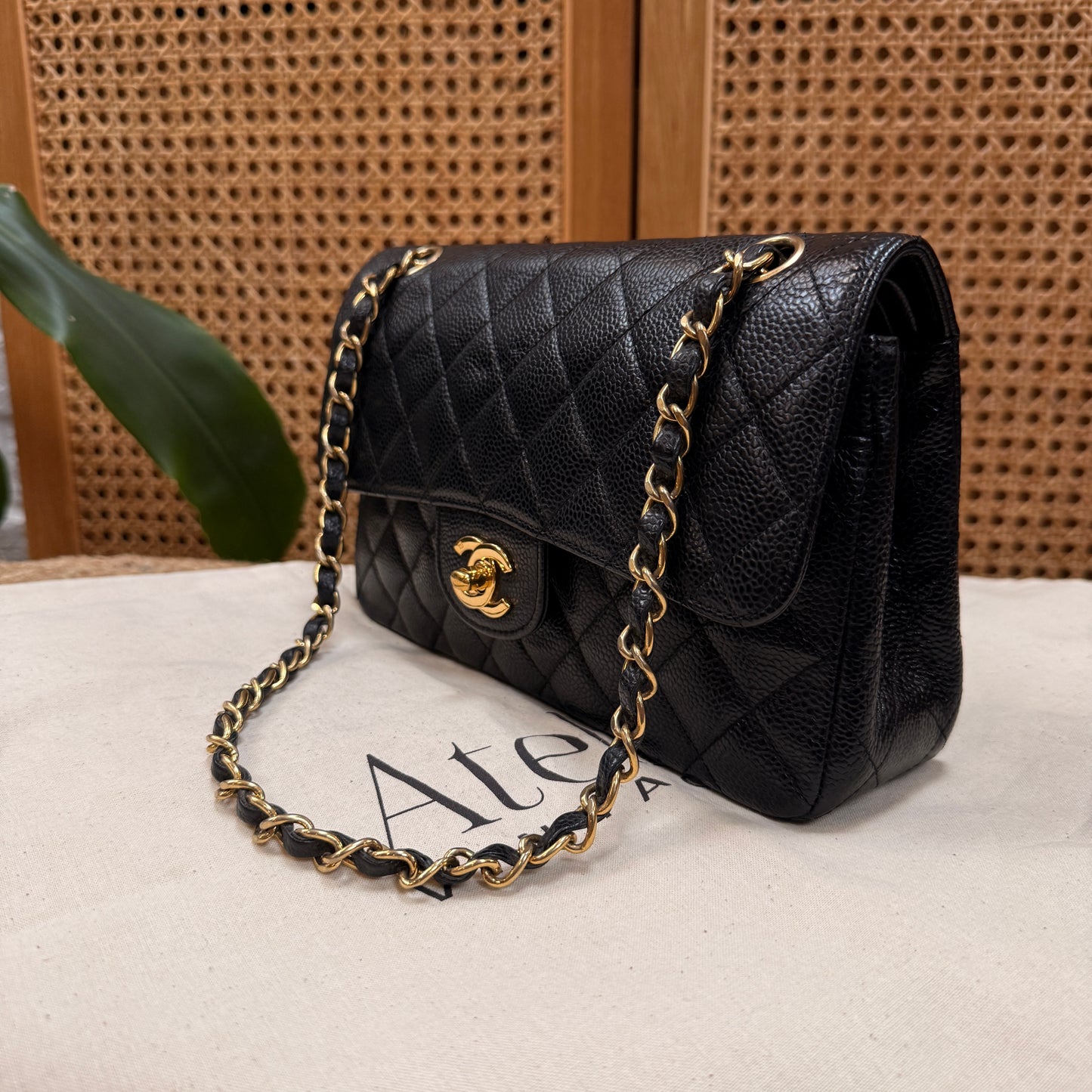 Chanel Rare 2006 Caviar Black Classic Double Flap Small
