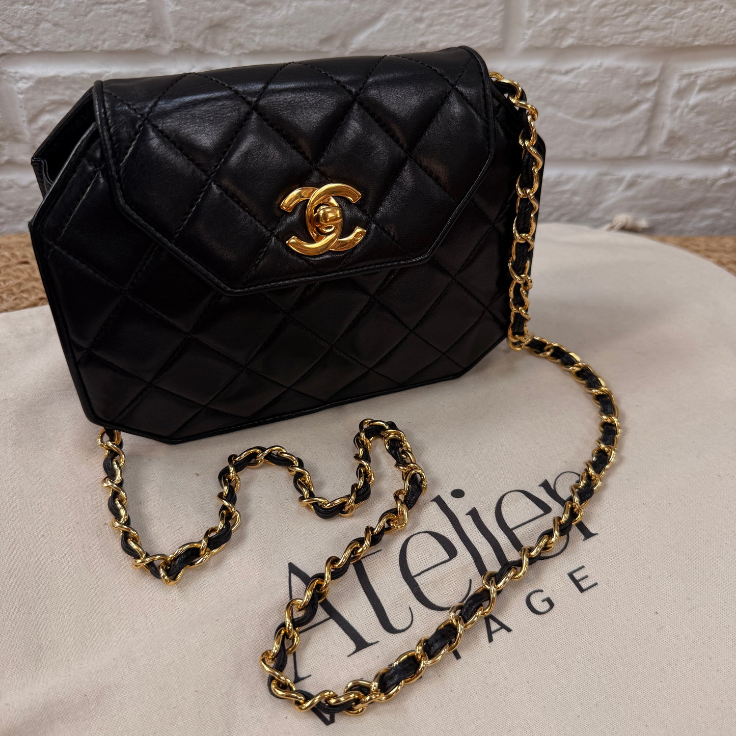 Chanel 1989 Rare Octagon Single Flap