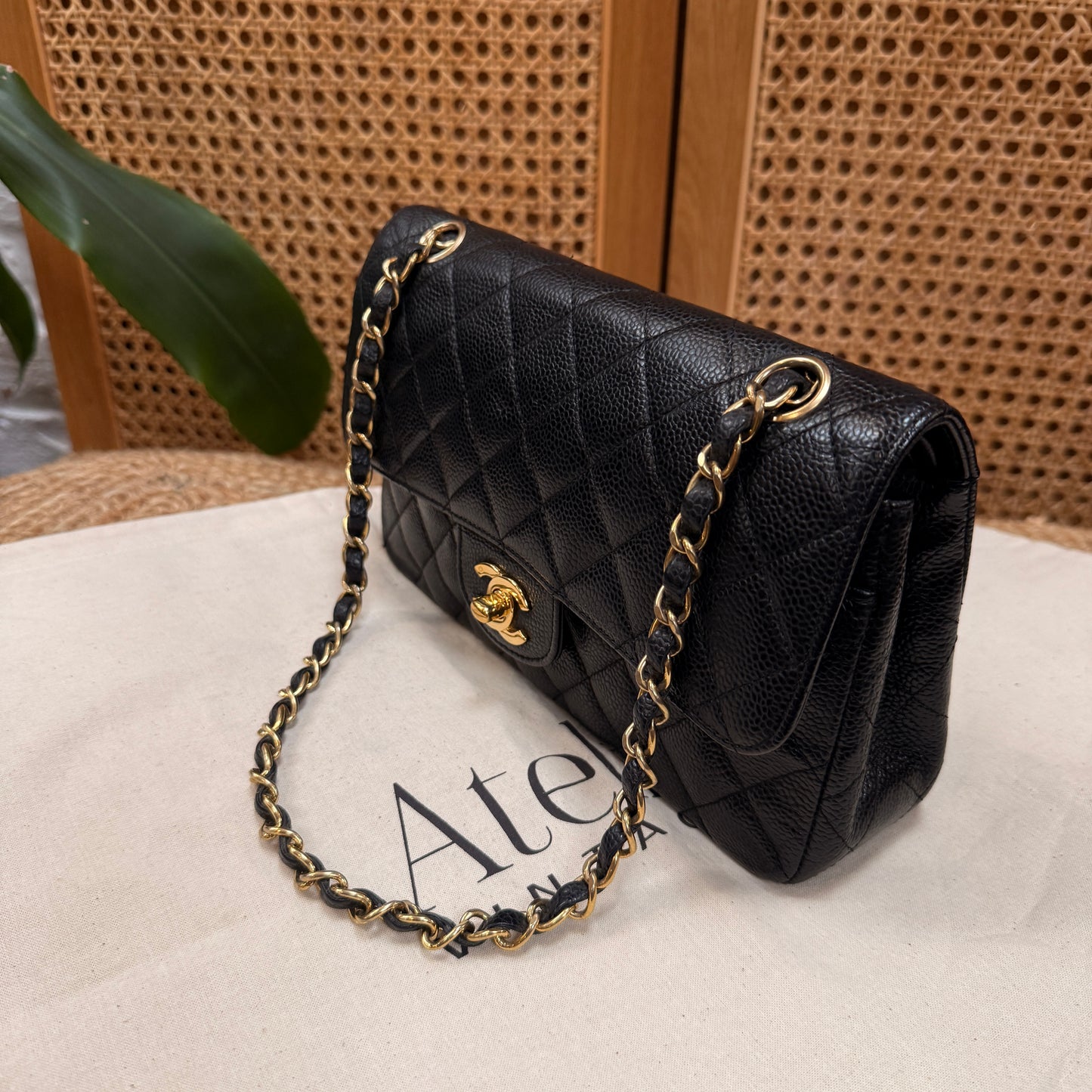 Chanel Rare 2006 Caviar Black Classic Double Flap Small