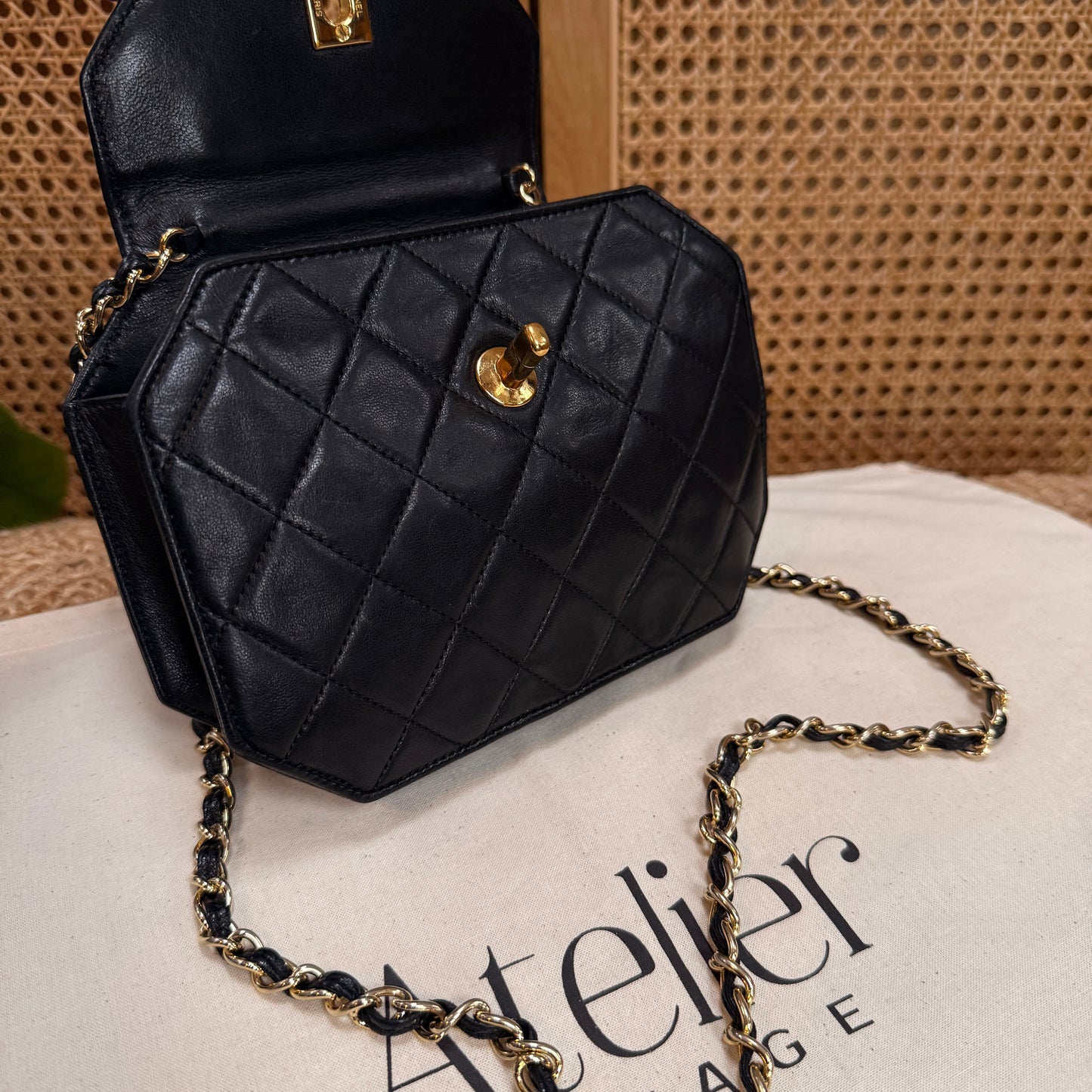 Chanel 1989 Rare Octagon Single Flap