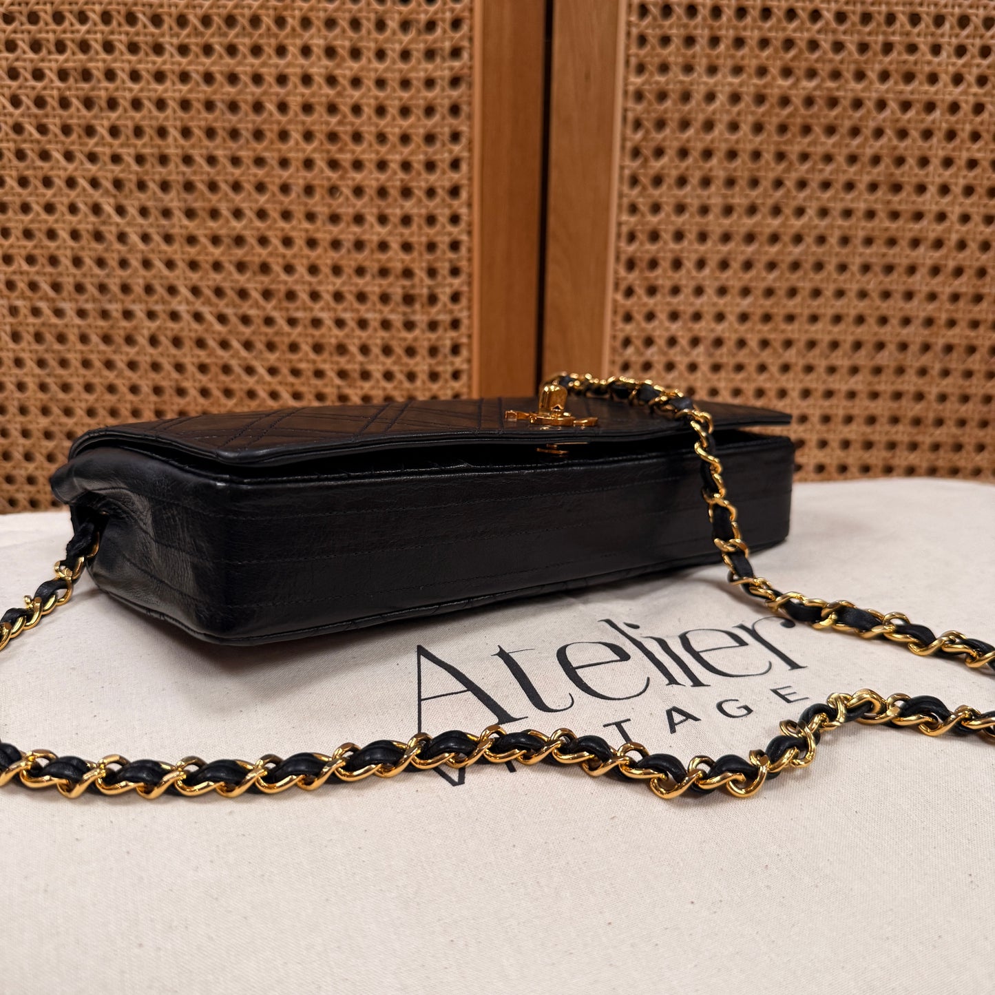 Chanel Ultra Rare Early 1980s Double Quilted Single Full Flap