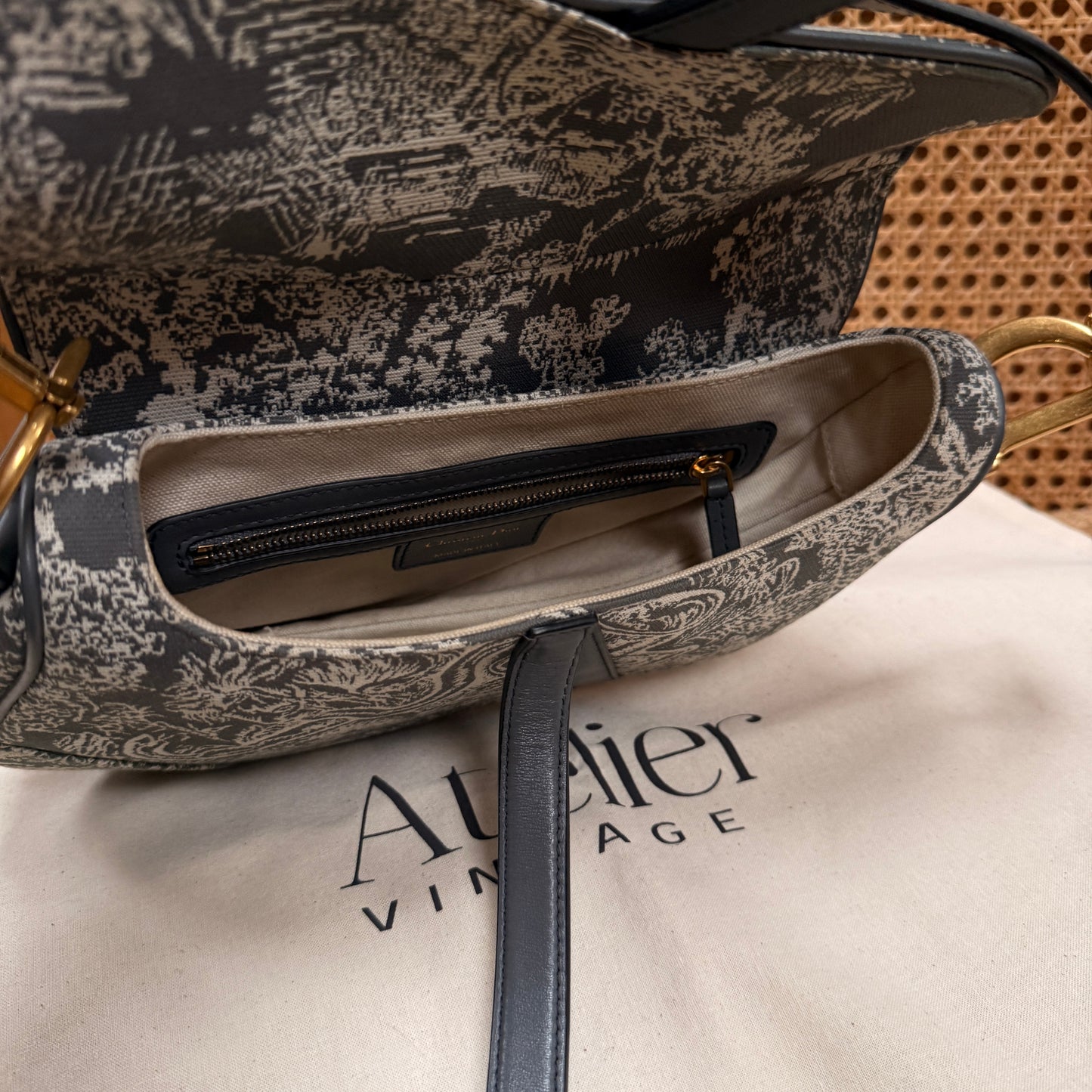 Dior 2021 Saddle Bag in Toile